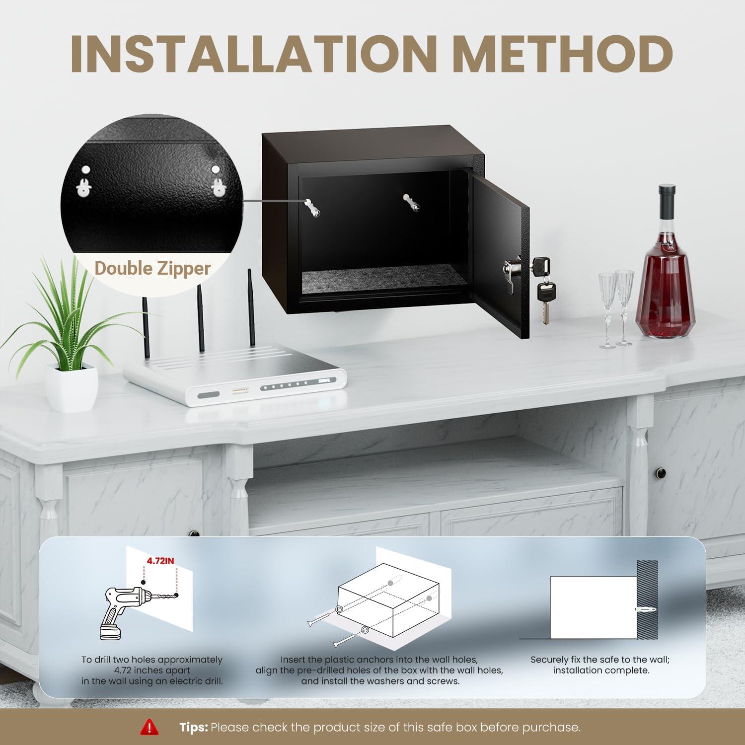 Caja Fuerte Pequeña Grimtron 0.23 pies³ con Llave - Medicamentos