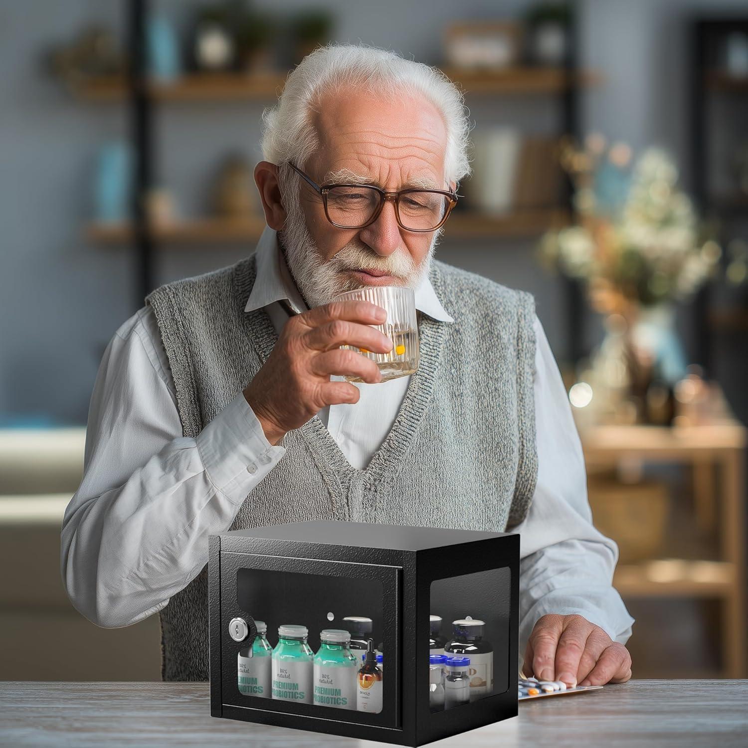 Caja Fuerte Pequeña Grimtron 0.23 pies³ con Llave - Medicamentos