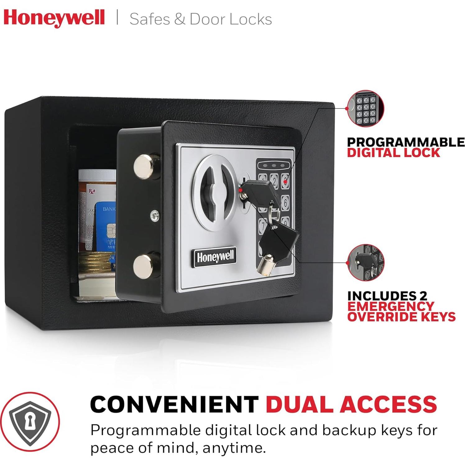 Caja Fuerte Pequeña Honeywell 5005 con Cerradura Digital 4.8L