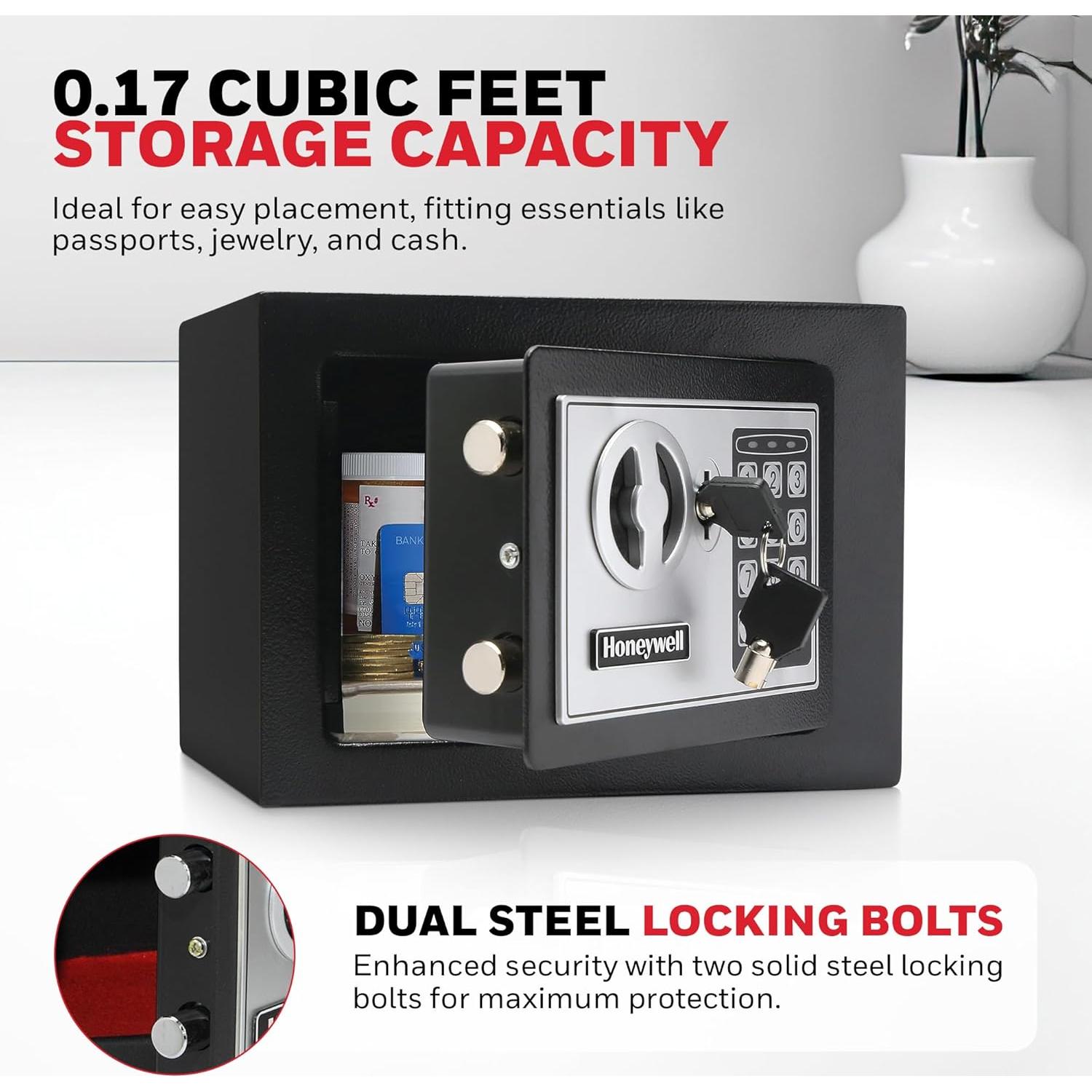 Caja Fuerte Pequeña Honeywell 5005 con Cerradura Digital 4.8L