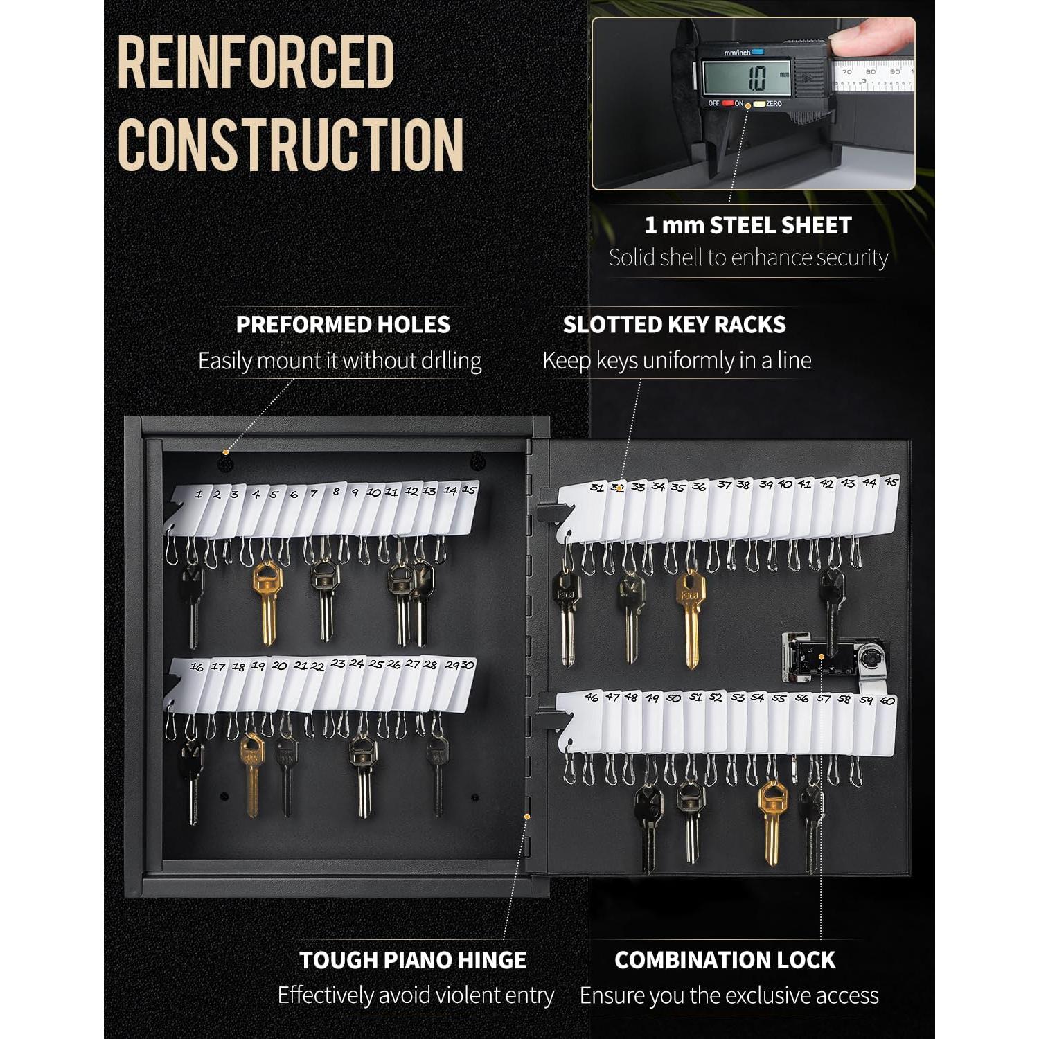 Armario de Llaves Uniclife 60 Posiciones con Cerradura Combinada