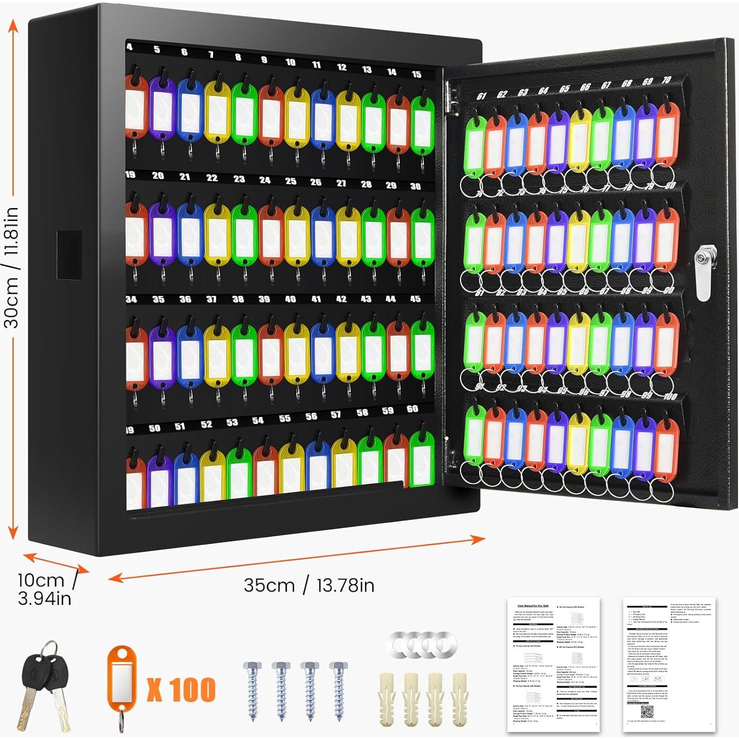 Armario de Llaves Nebakne 100 Posiciones Seguridad Pared