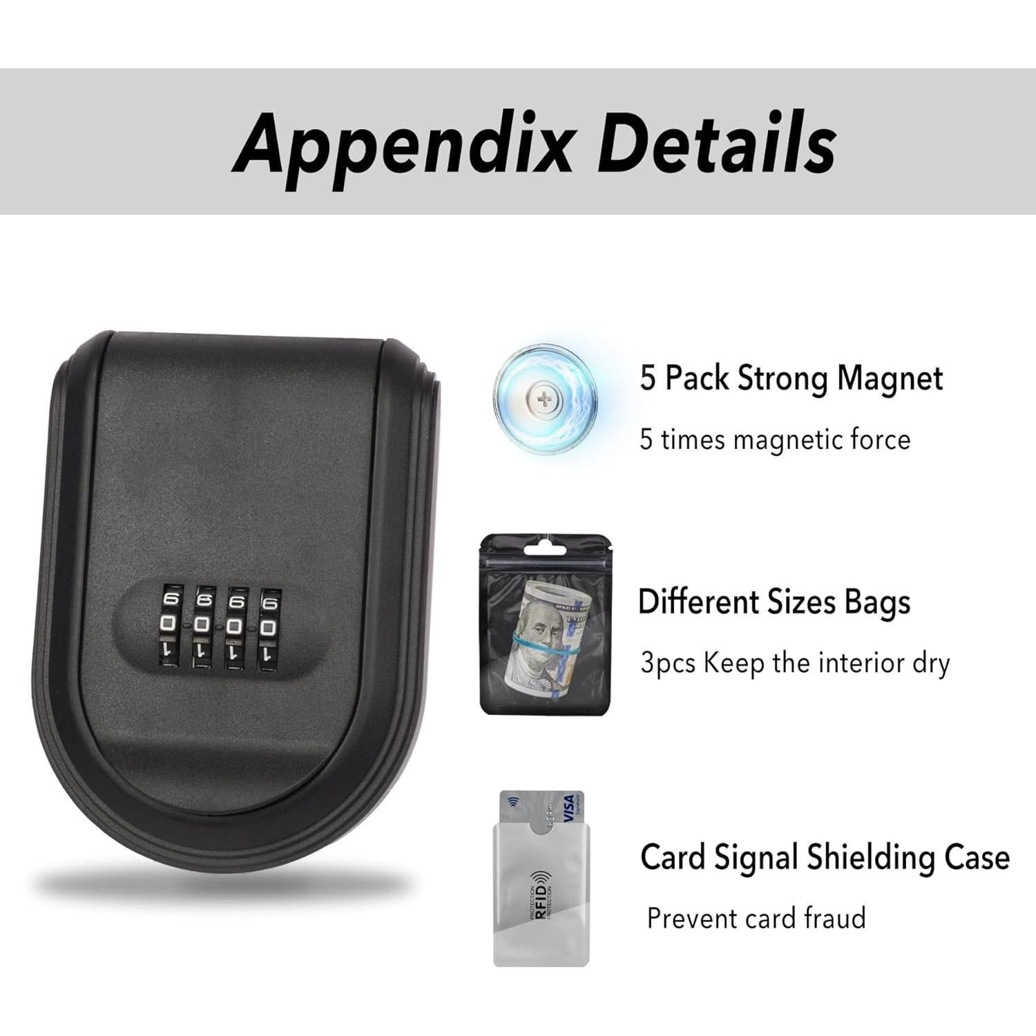 Soporte Magnético para Llaves BienBion con Combinación Negra