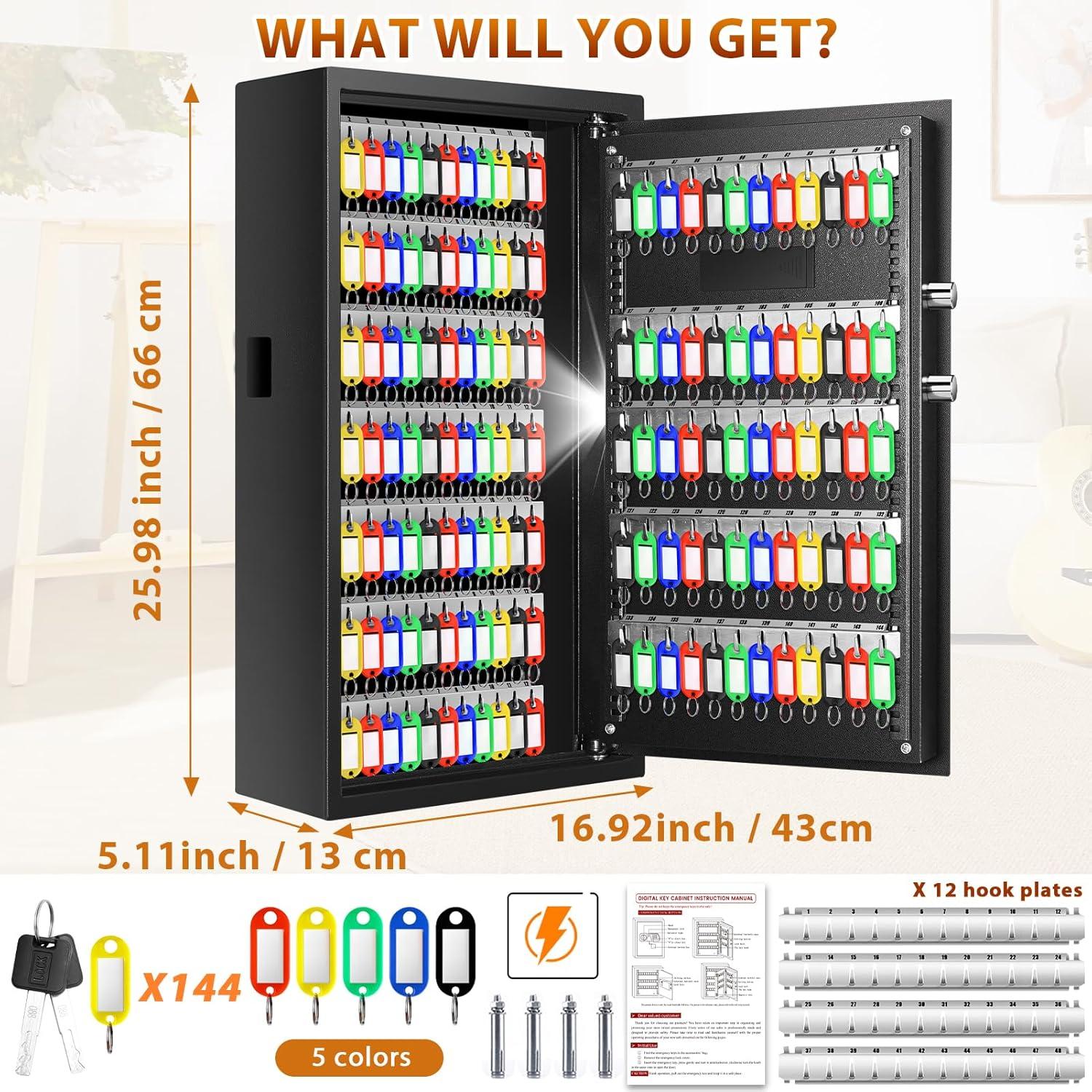 Caja Fuerte Ignífuga Nebakne para 144 Llaves con Cerradura Electrónica