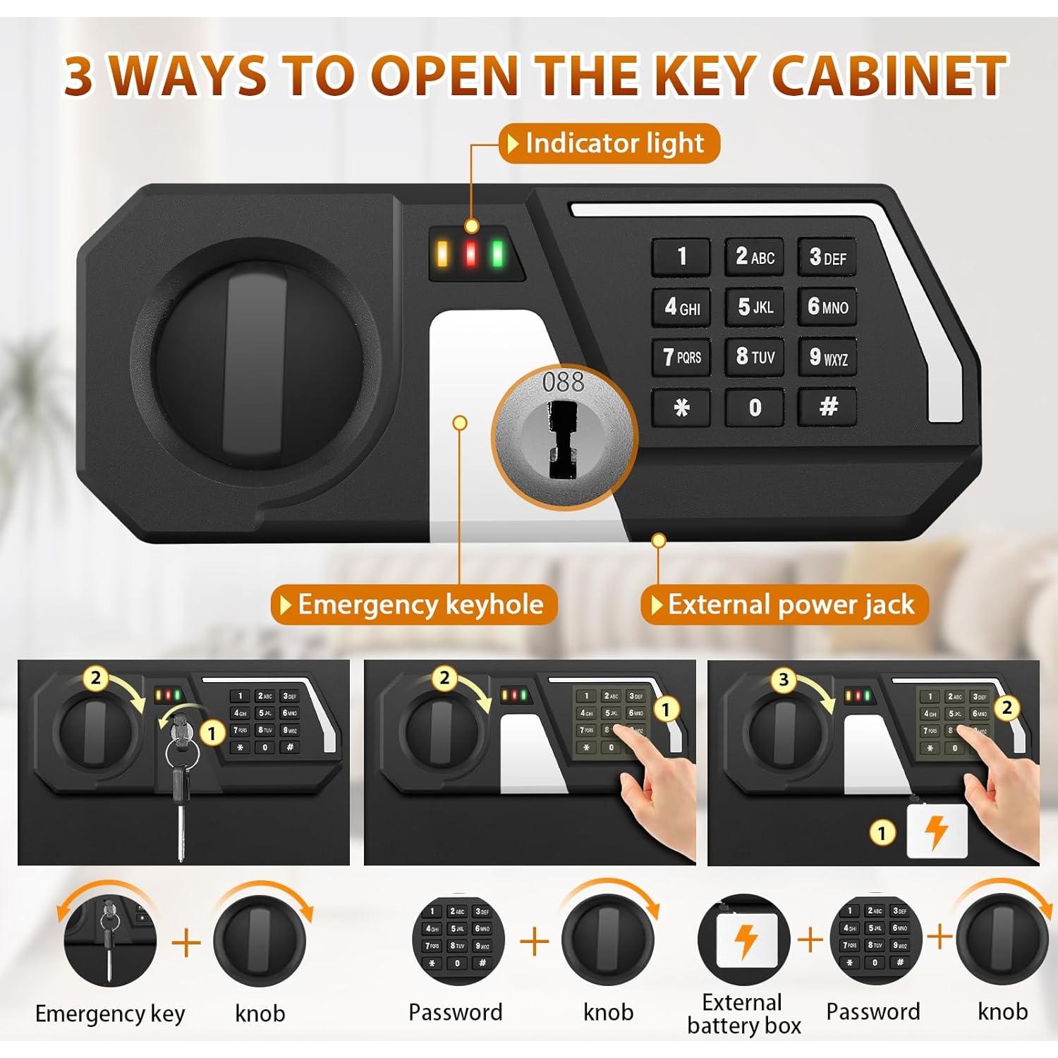 Caja Fuerte Ignífuga Nebakne para 144 Llaves con Cerradura Electrónica