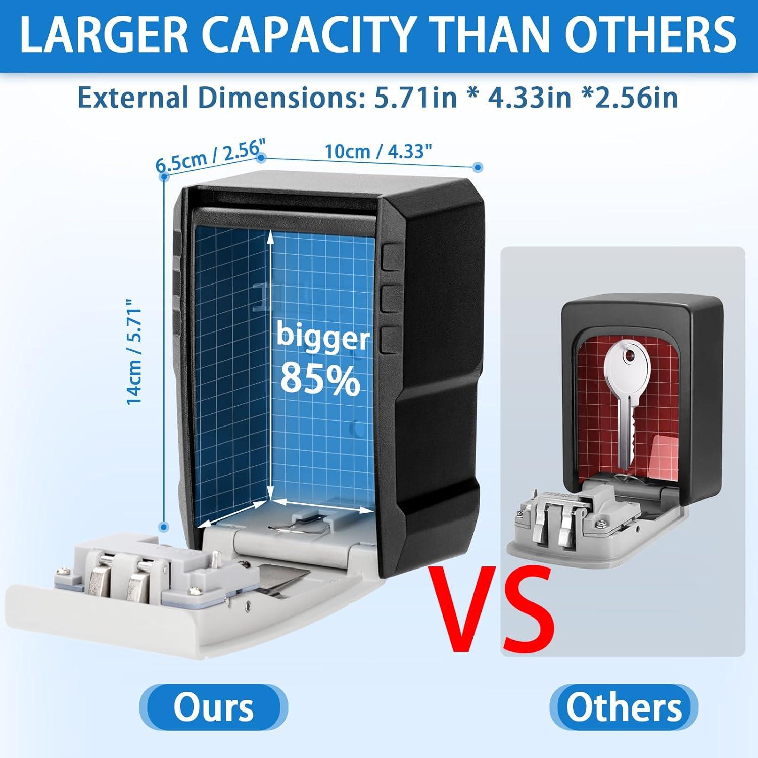 Caja de Llave Grande BKNOOU con Combinación 4 Dígitos Impermeable