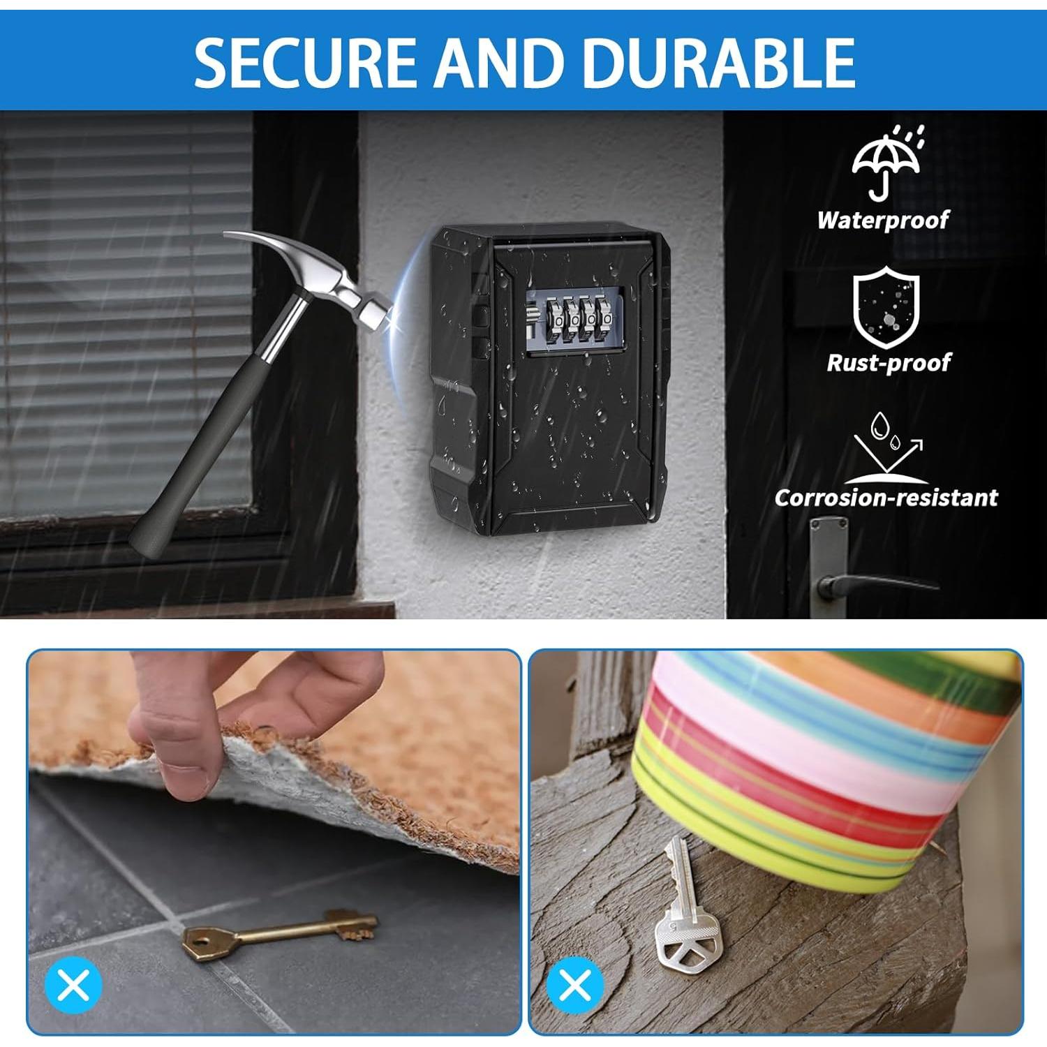 Caja de Llave Grande BKNOOU con Combinación 4 Dígitos Impermeable