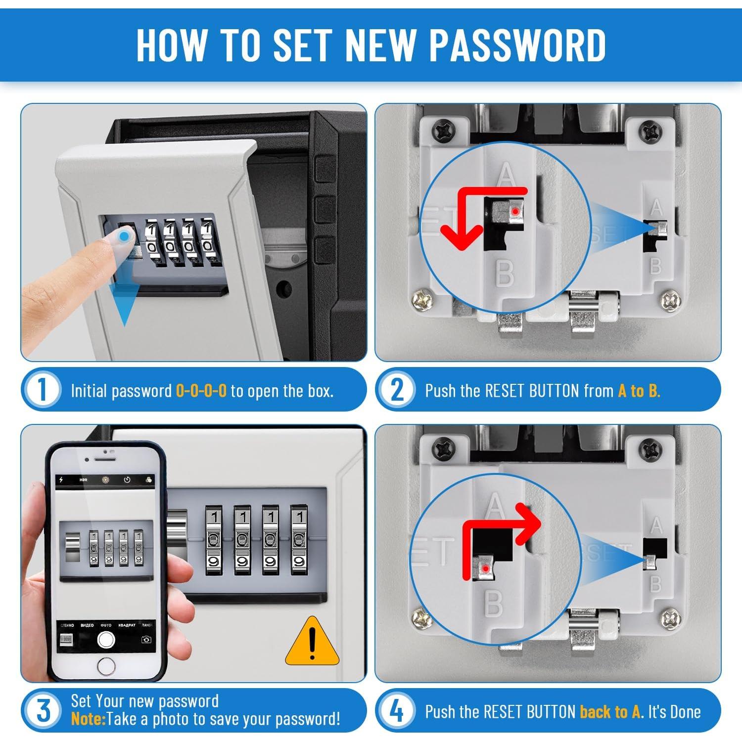 Caja de Llave Grande BKNOOU con Combinación 4 Dígitos Impermeable