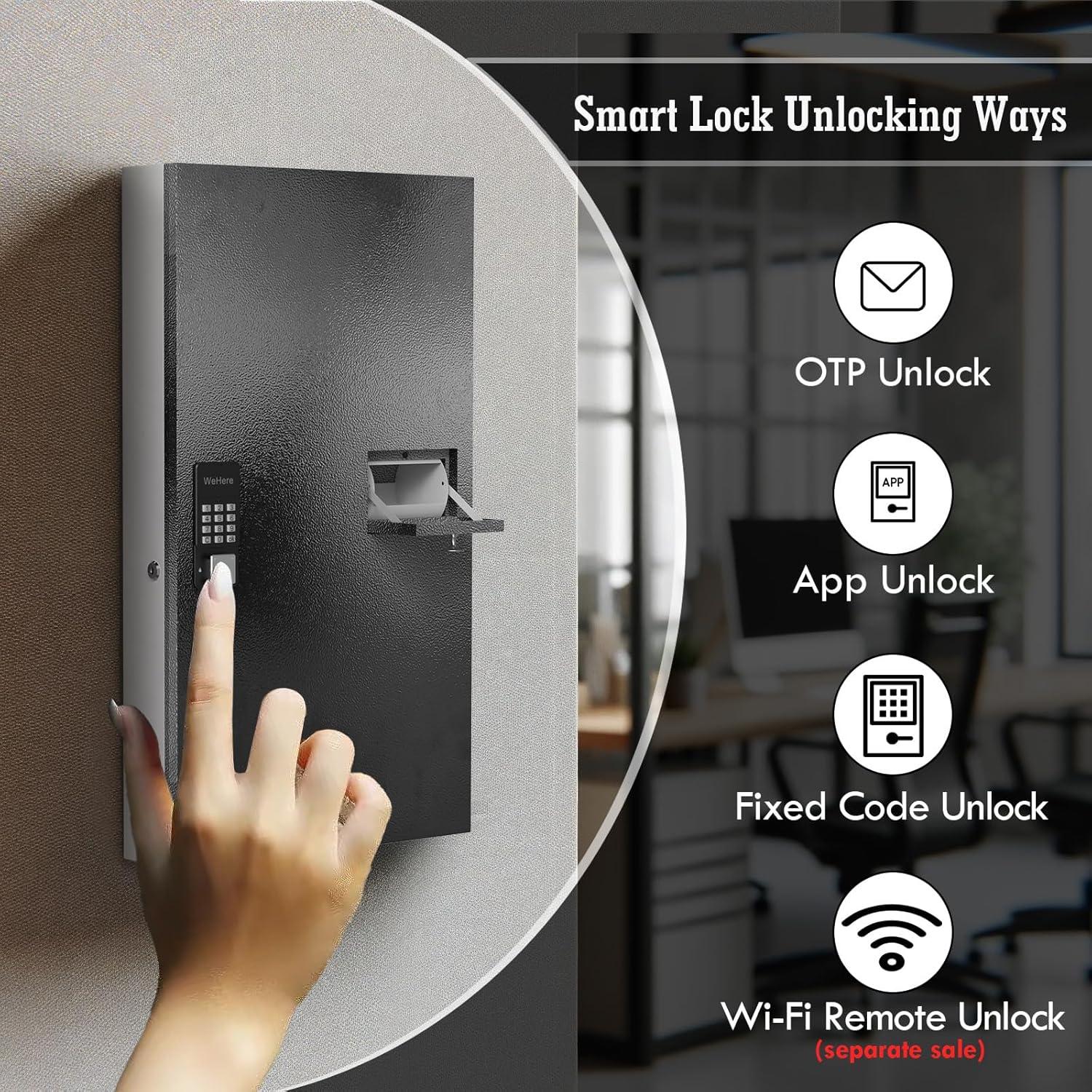 Caja de Llaves WeHere 104 Llaves Montada en Pared con Bluetooth