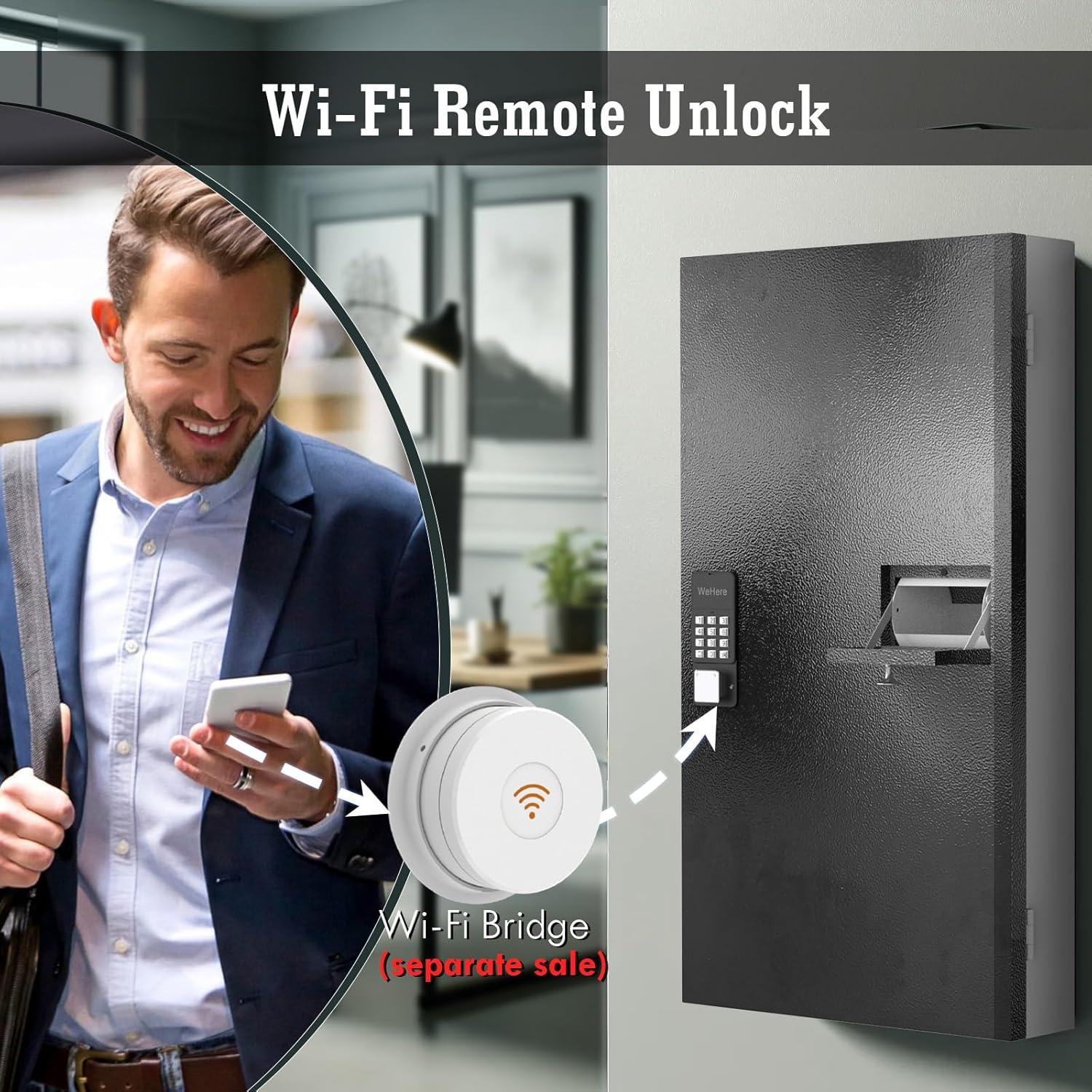 Caja de Llaves WeHere 104 Llaves Montada en Pared con Bluetooth