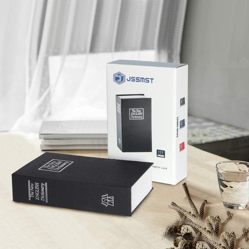 Caja de Libro con Cerradura de Llave Jssmst Grande Negra