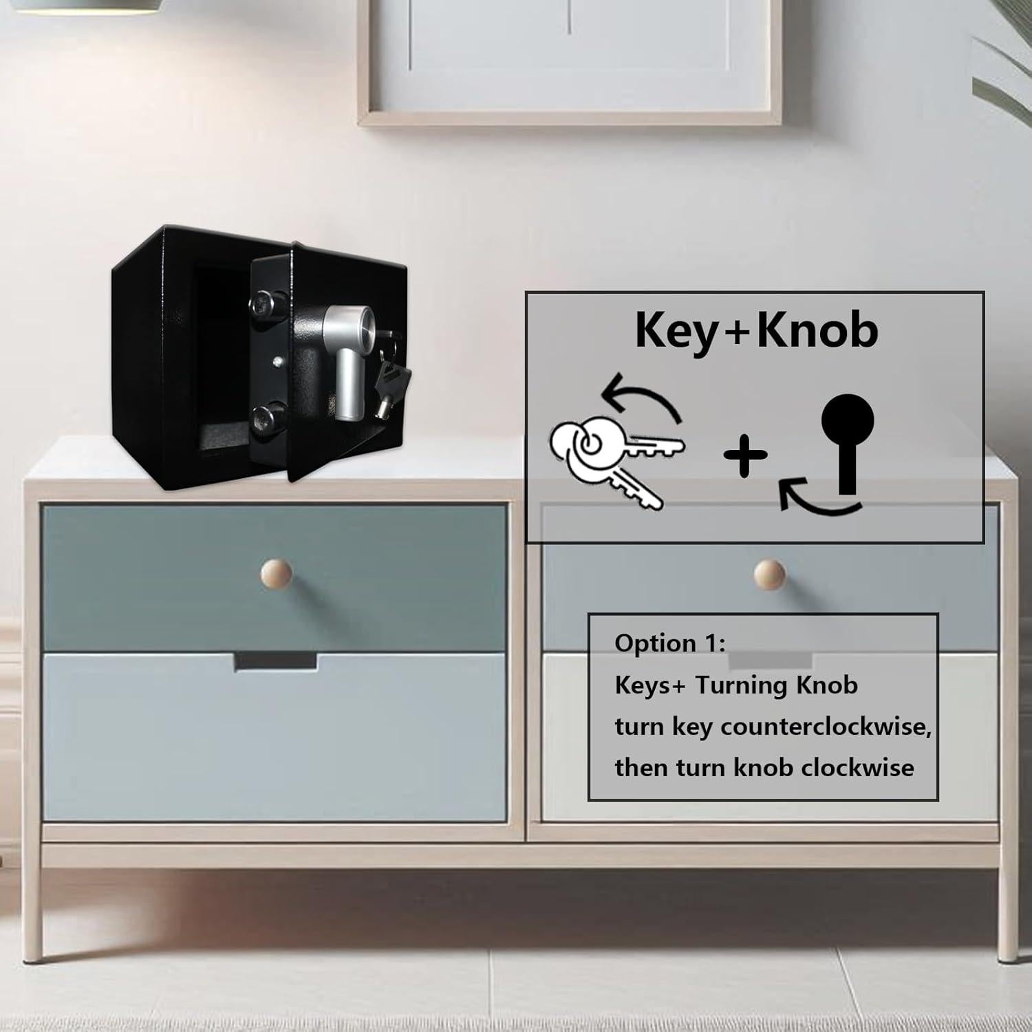 Caja Fuerte Pequeña Yuanshikj de Acero con Llave 2.3 kg