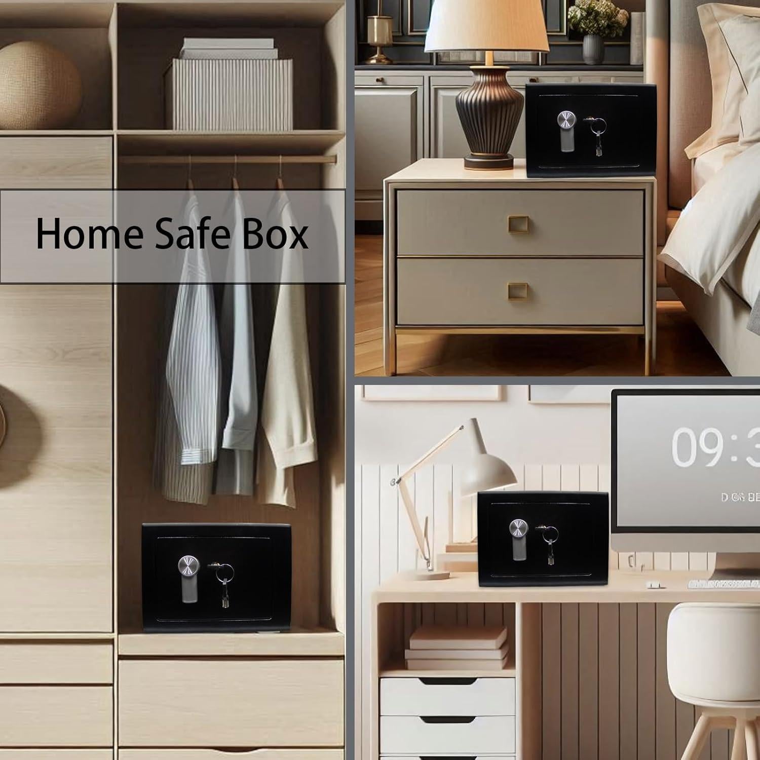 Caja Fuerte Pequeña Yuanshikj de Acero con Llave 2.3 kg