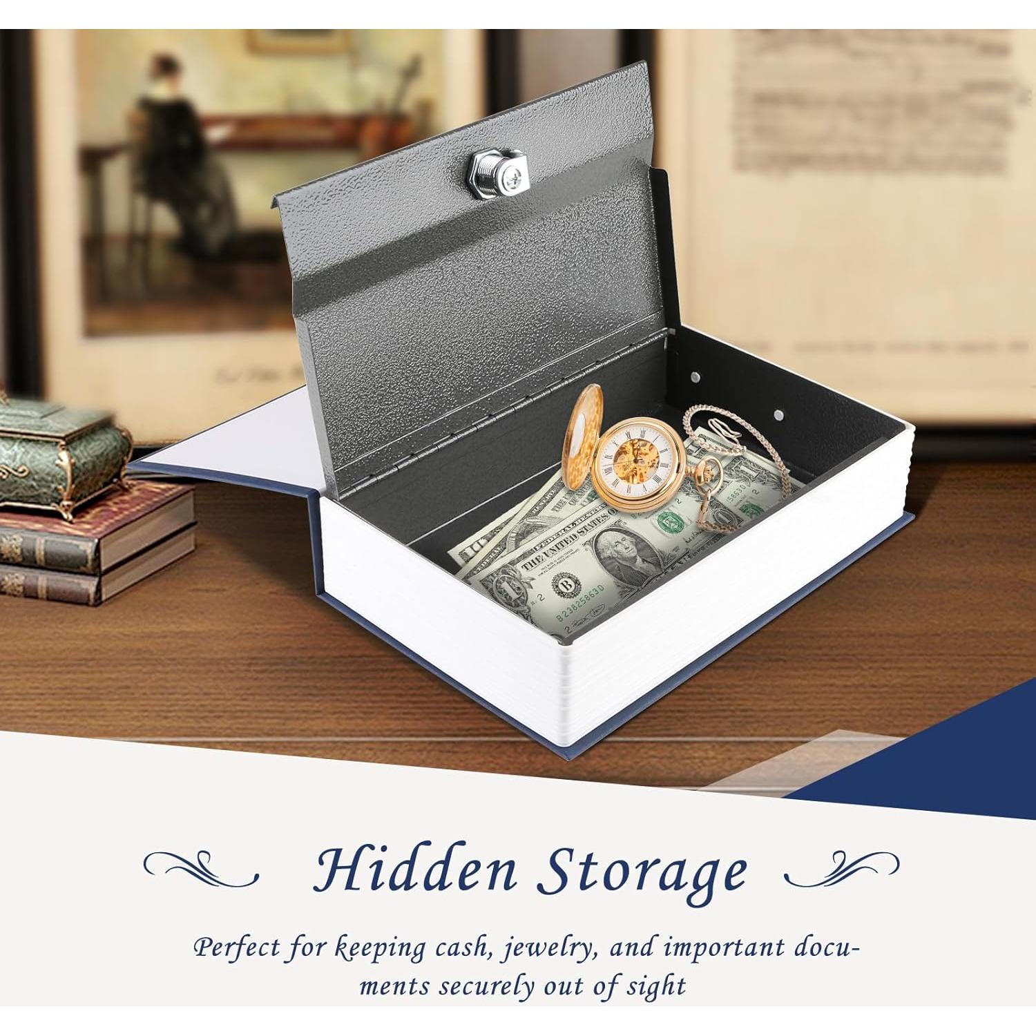 Caja de Seguridad de Libros Tahoe Trails Azul Marino 24.1x15.5cm