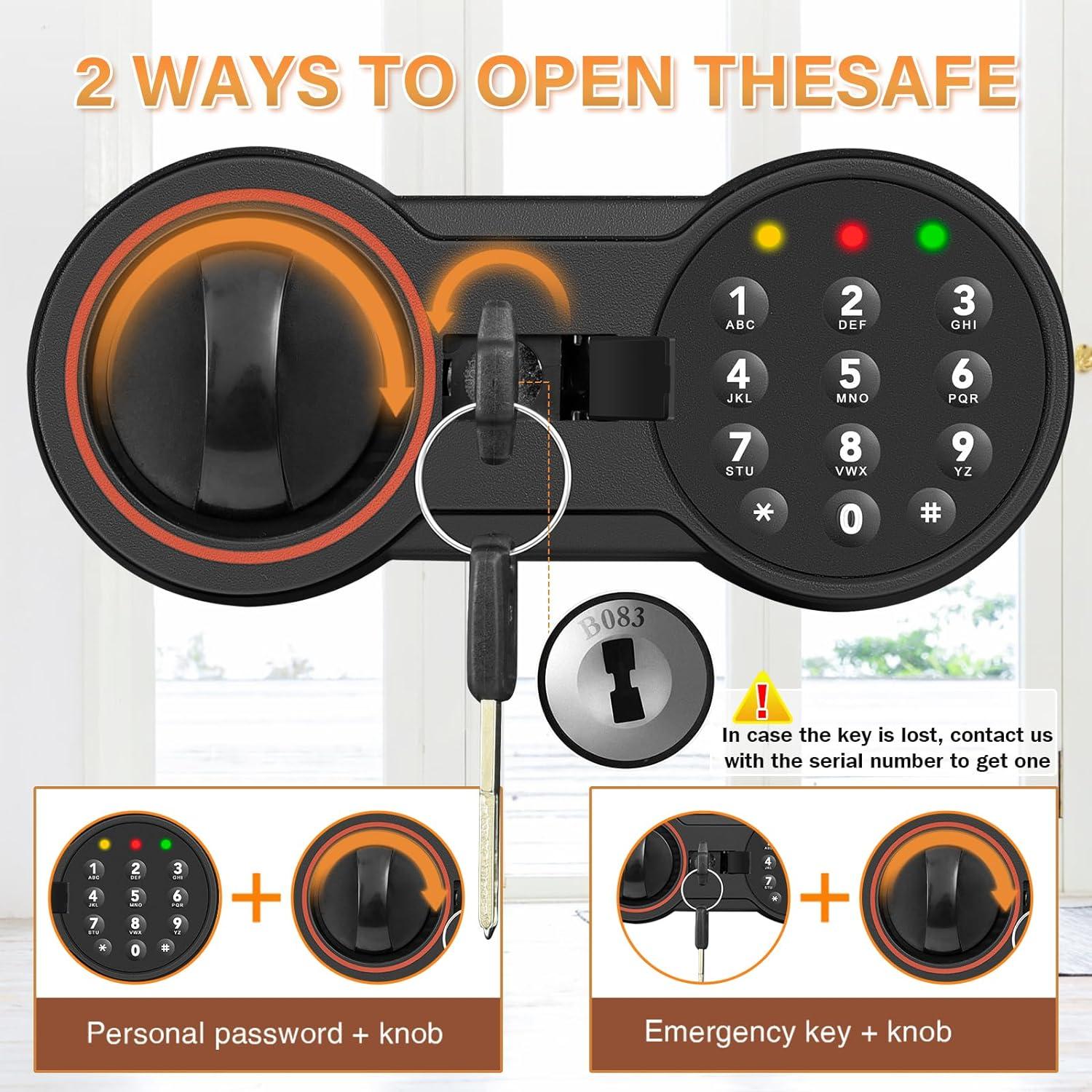Caja Fuerte Digital Bukumo 3.3 Pies³ Resistente al Fuego