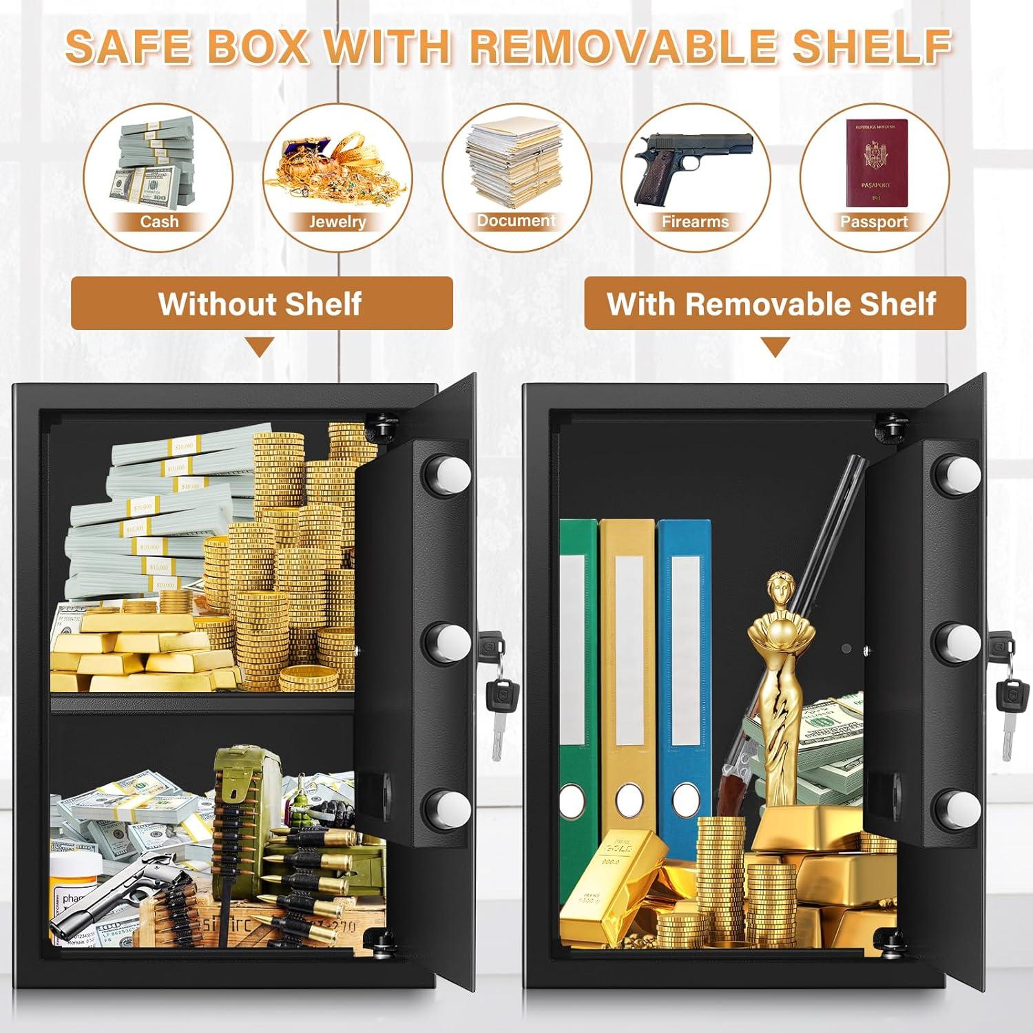 Caja Fuerte Digital Bukumo 3.3 Pies³ Resistente al Fuego