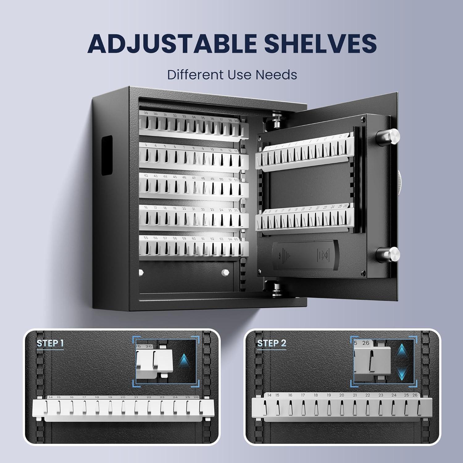 Caja de Llaves Electrónica KornerBatl 64 Llaves Montaje Pared