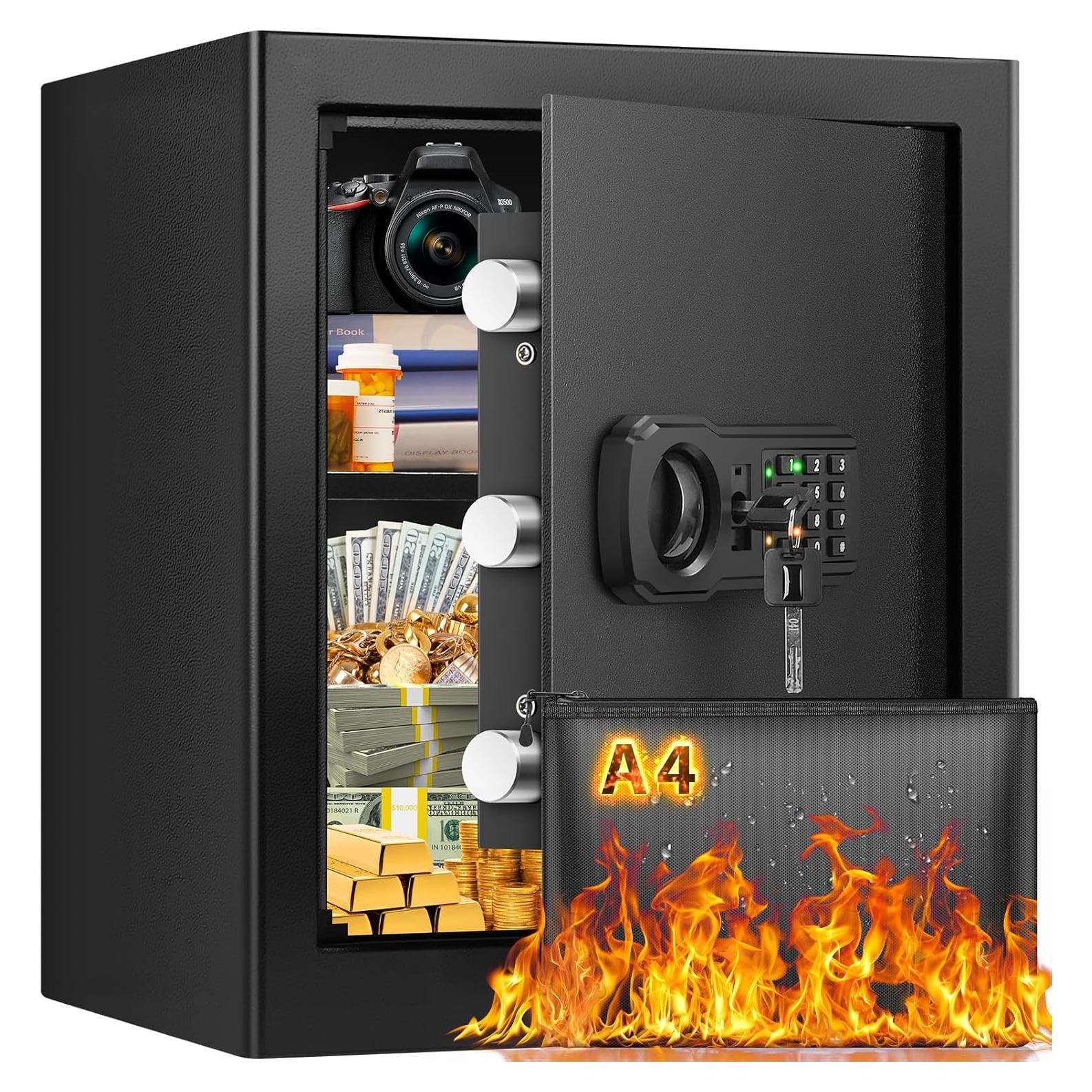 Caja Fuerte a Prueba de Fuego GHJGAGE 2.3 Pies Cúbicos Digital