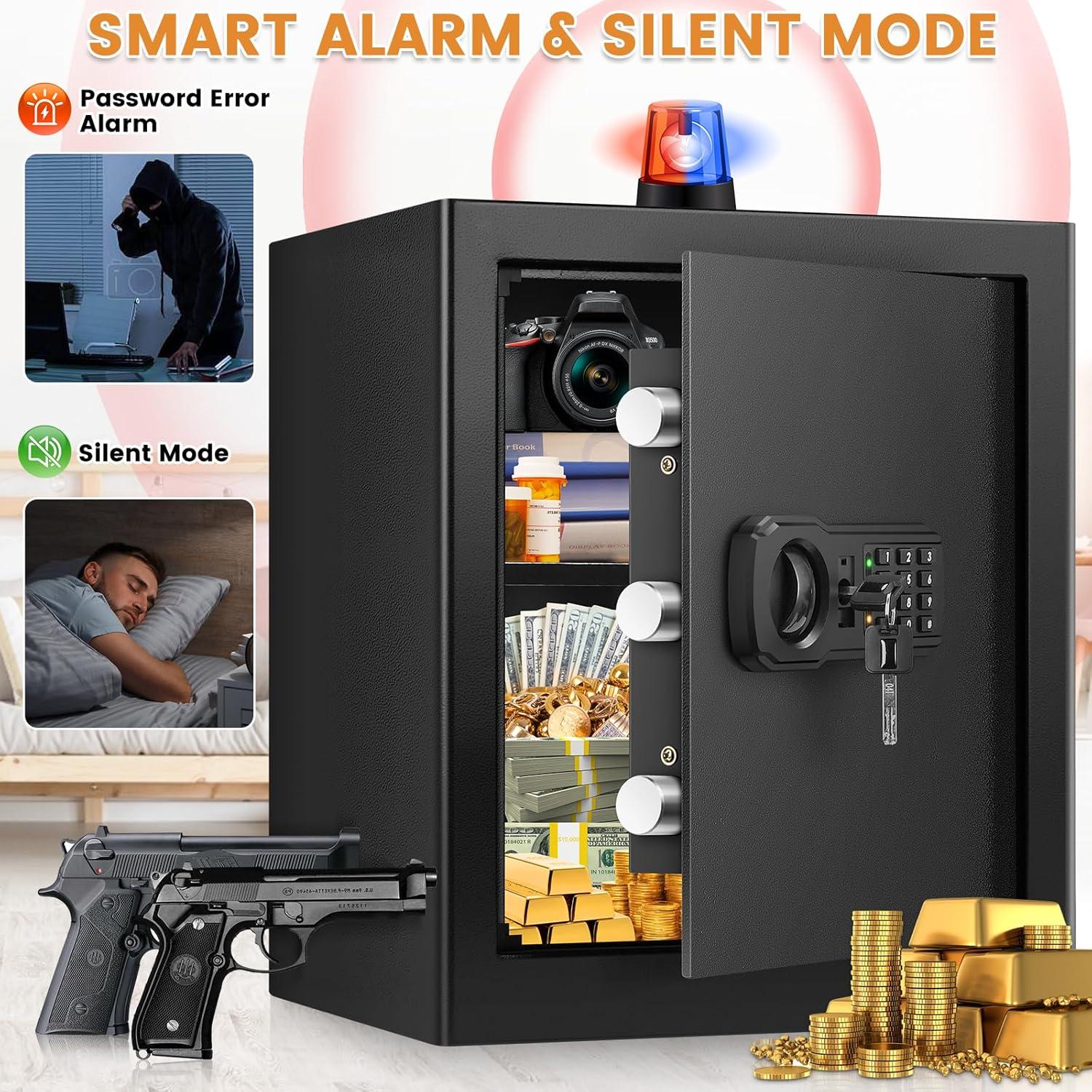 Caja Fuerte a Prueba de Fuego GHJGAGE 2.3 Pies Cúbicos Digital