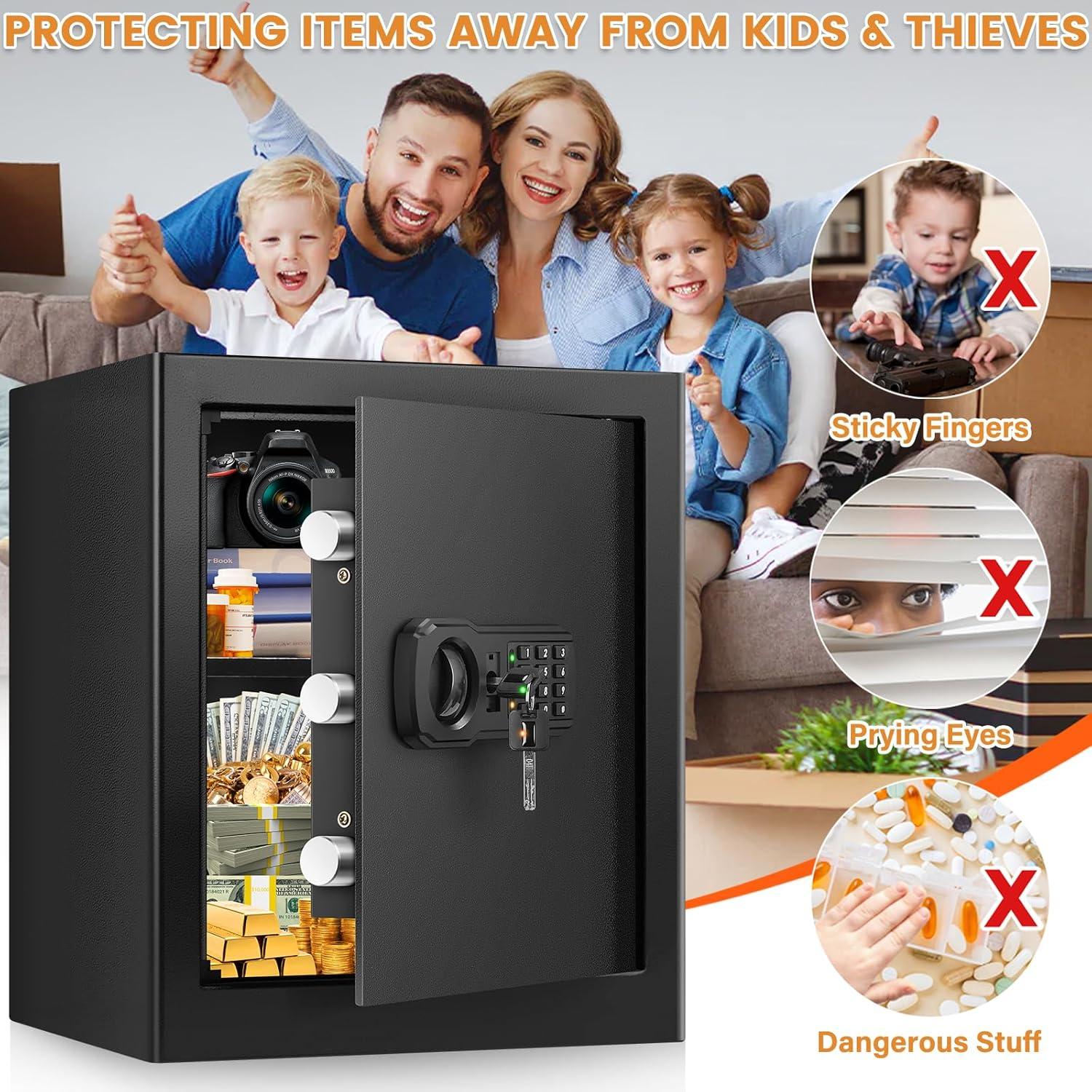 Caja Fuerte a Prueba de Fuego GHJGAGE 2.3 Pies Cúbicos Digital