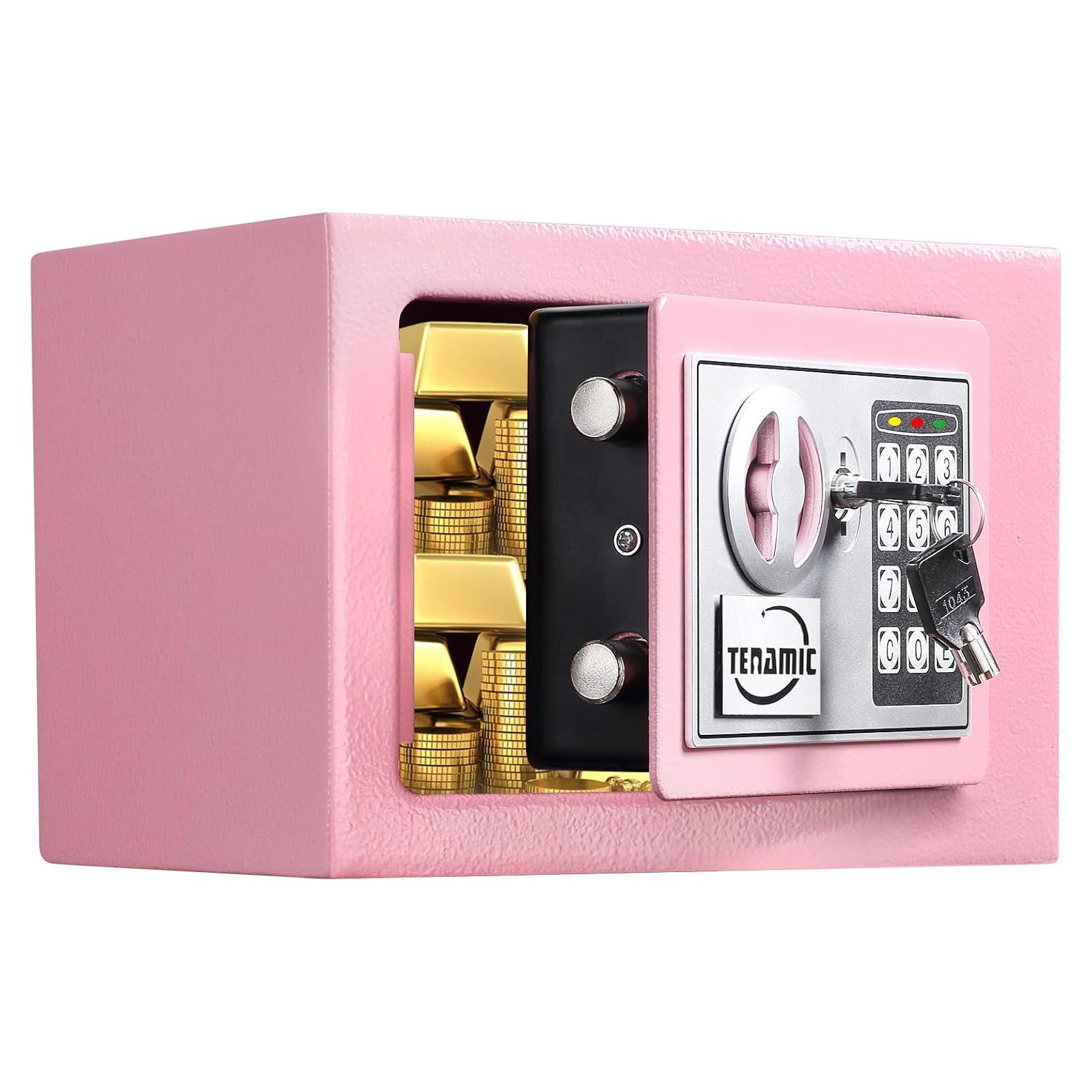 Caja Fuerte Tenamic 0.23 Pies³ Electrónica Rosa con Alarma