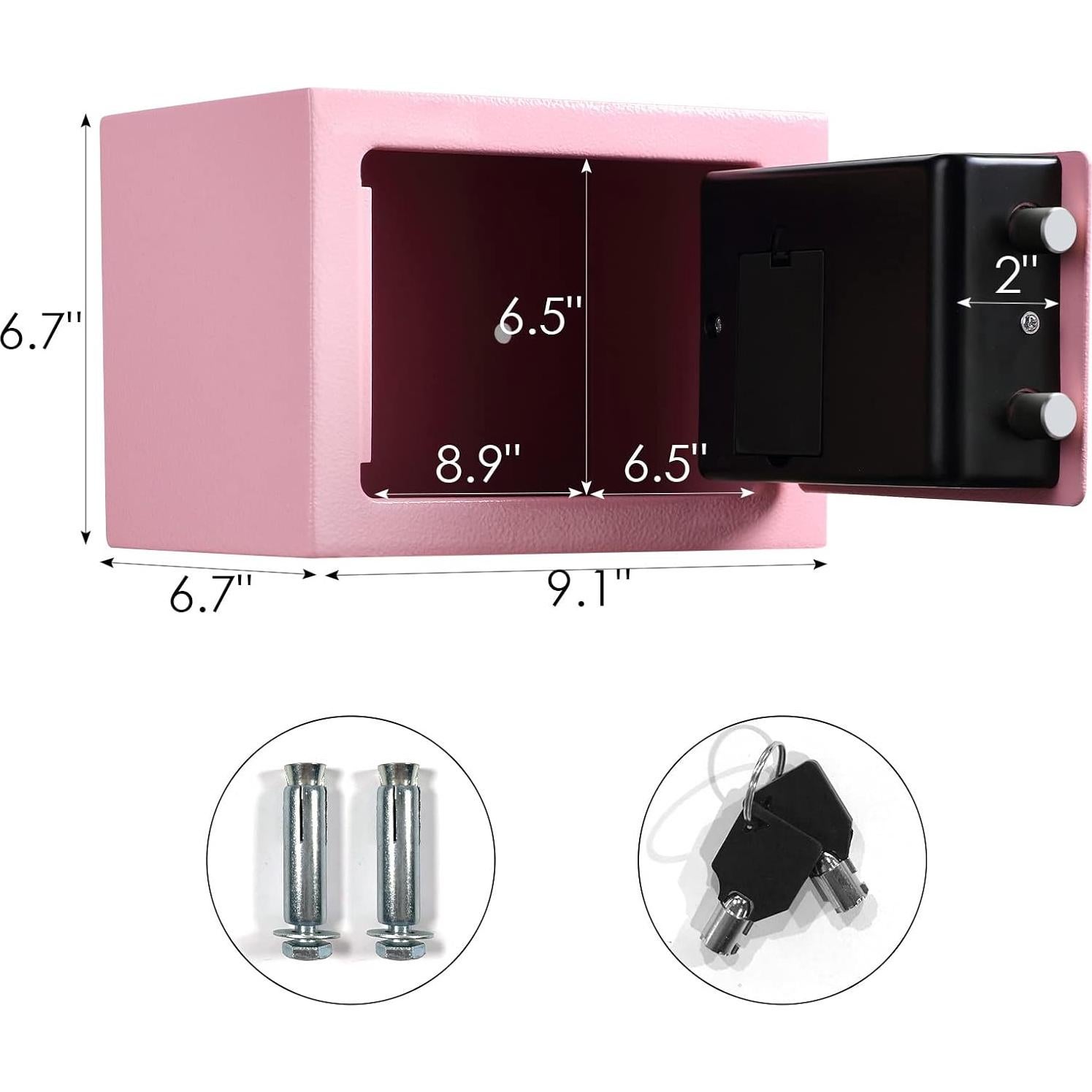 Caja Fuerte Tenamic 0.23 Pies³ Electrónica Rosa con Alarma