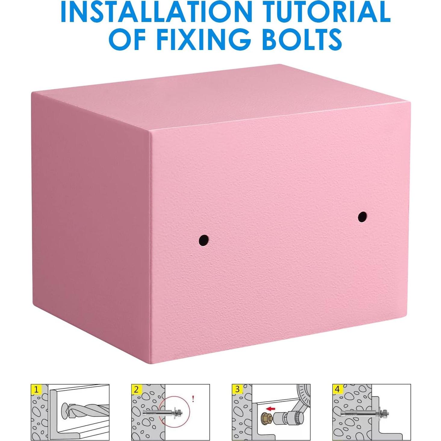 Caja Fuerte Tenamic 0.23 Pies³ Electrónica Rosa con Alarma