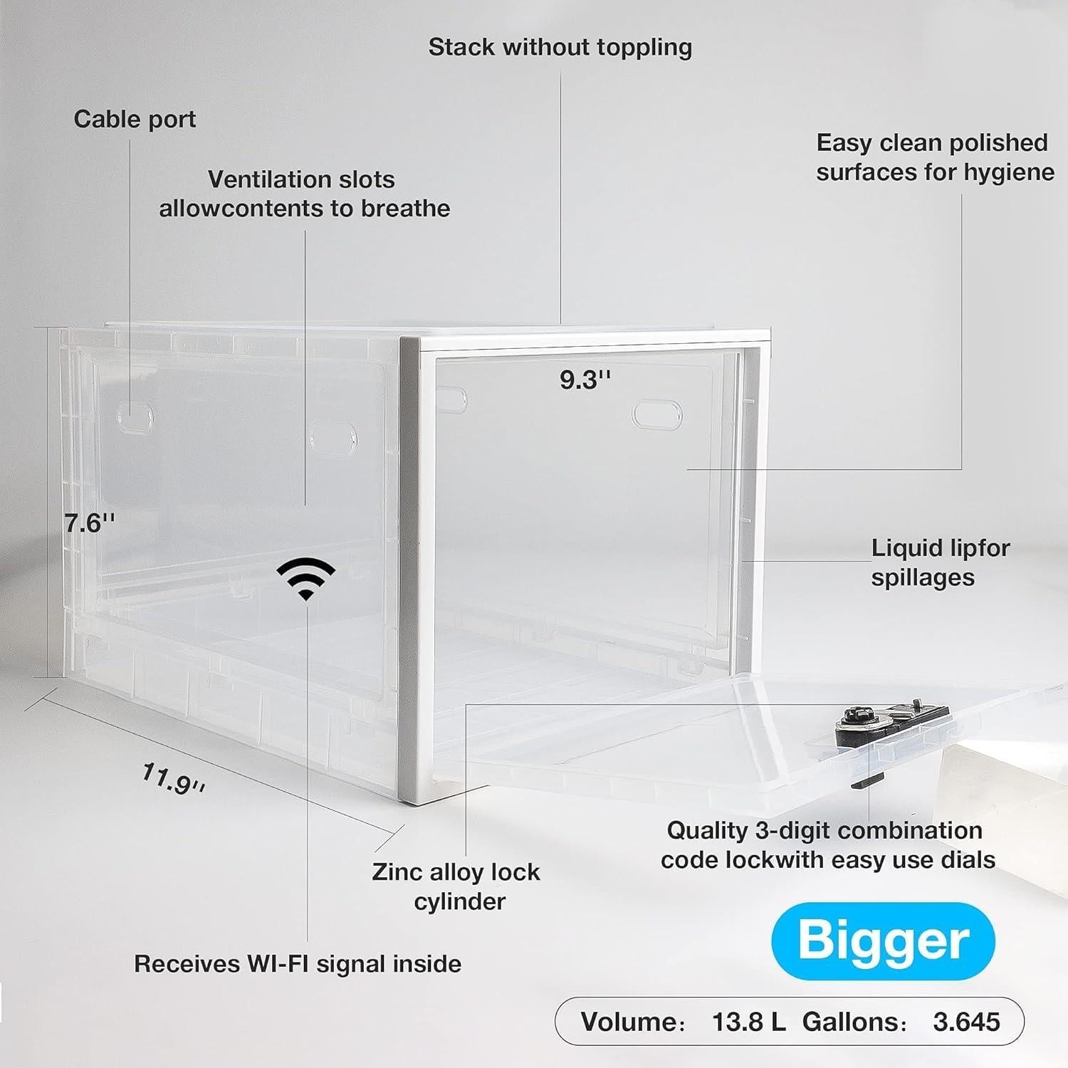 Caja de Seguridad Grande Biliitim para Medicamentos y Snacks 5L
