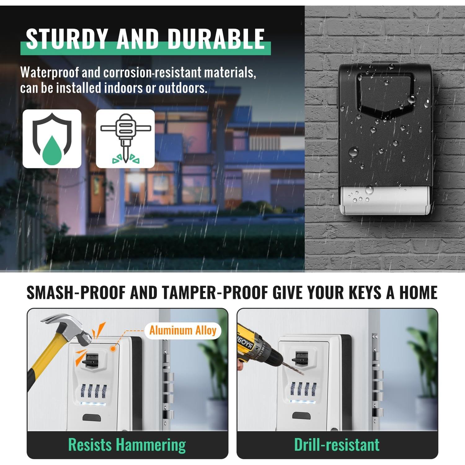 Caja de Llave ZENTREON con Cerradura de Combinación a Prueba de Agua