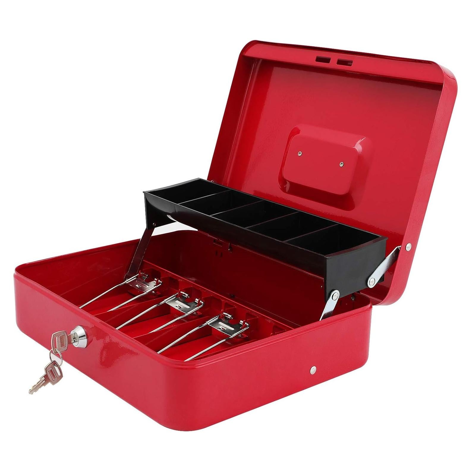 Caja de Dinero xydled con Cerradura de Llave 30x24x9 cm Roja