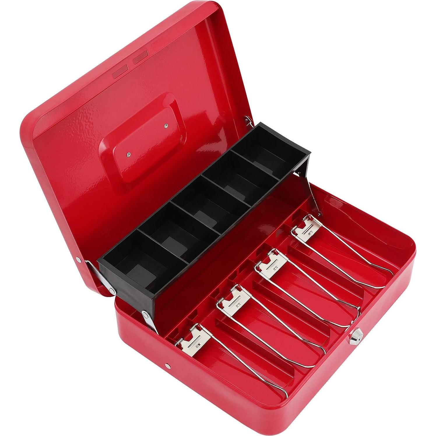 Caja de Dinero xydled con Cerradura de Llave 30x24x9 cm Roja