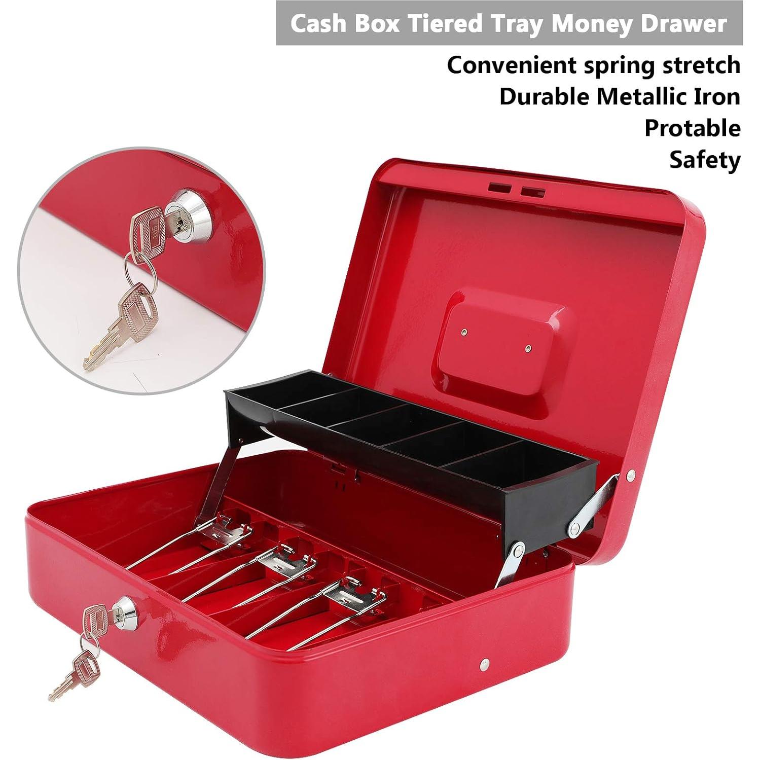 Caja de Dinero xydled con Cerradura de Llave 30x24x9 cm Roja