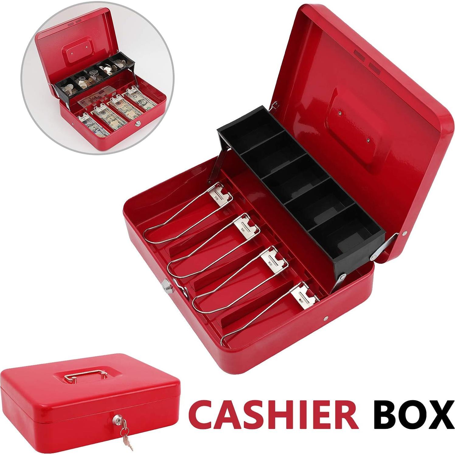 Caja de Dinero xydled con Cerradura de Llave 30x24x9 cm Roja