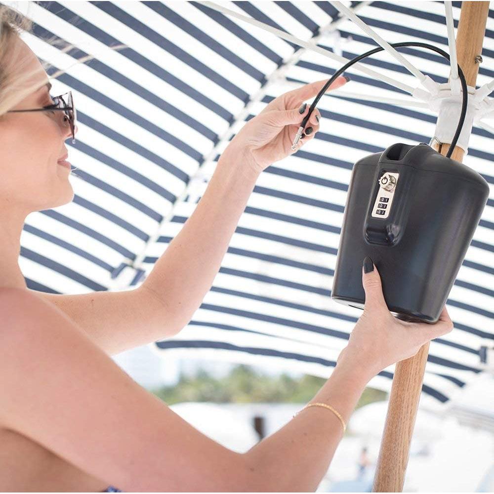 Caja Fuerte Portátil SAFEGO Negra con Combinación y Llave