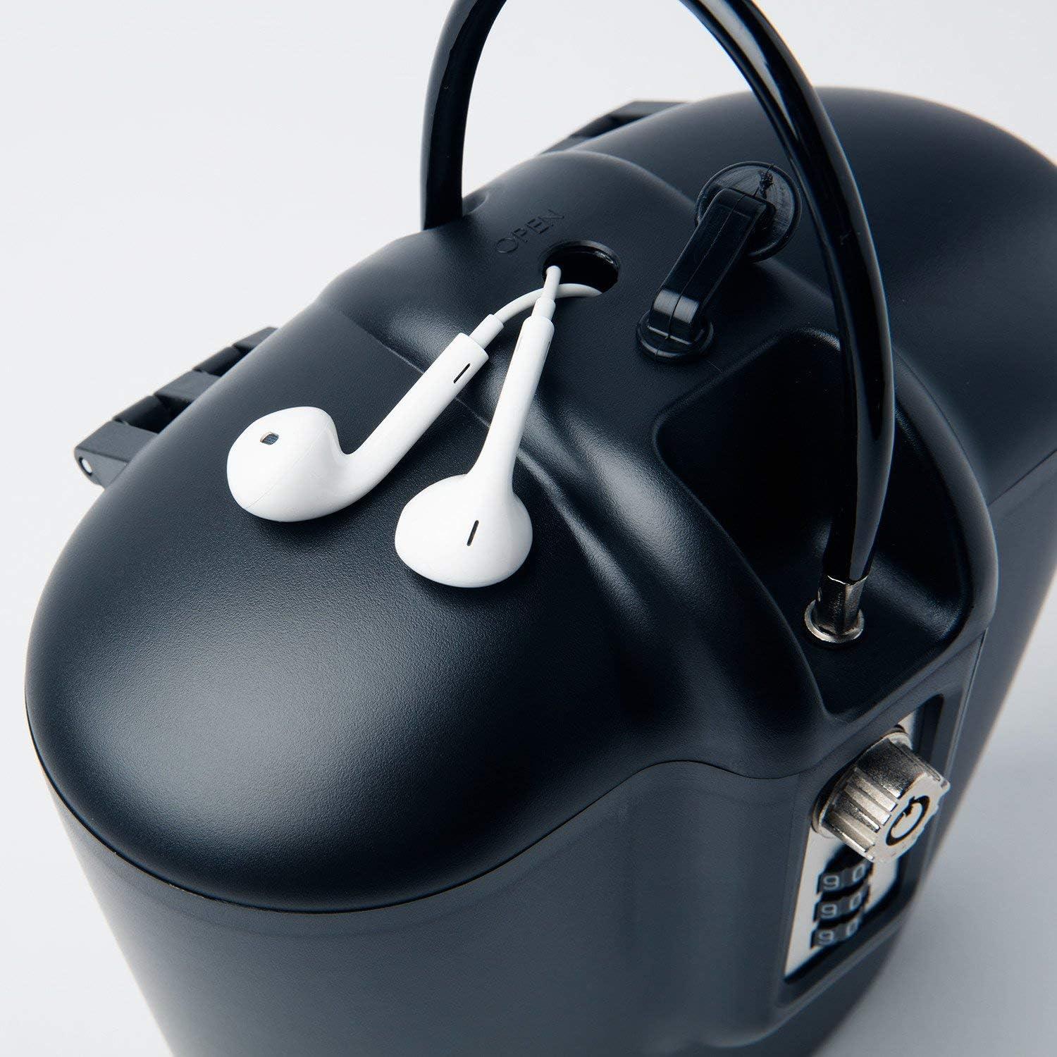 Caja Fuerte Portátil SAFEGO Negra con Combinación y Llave