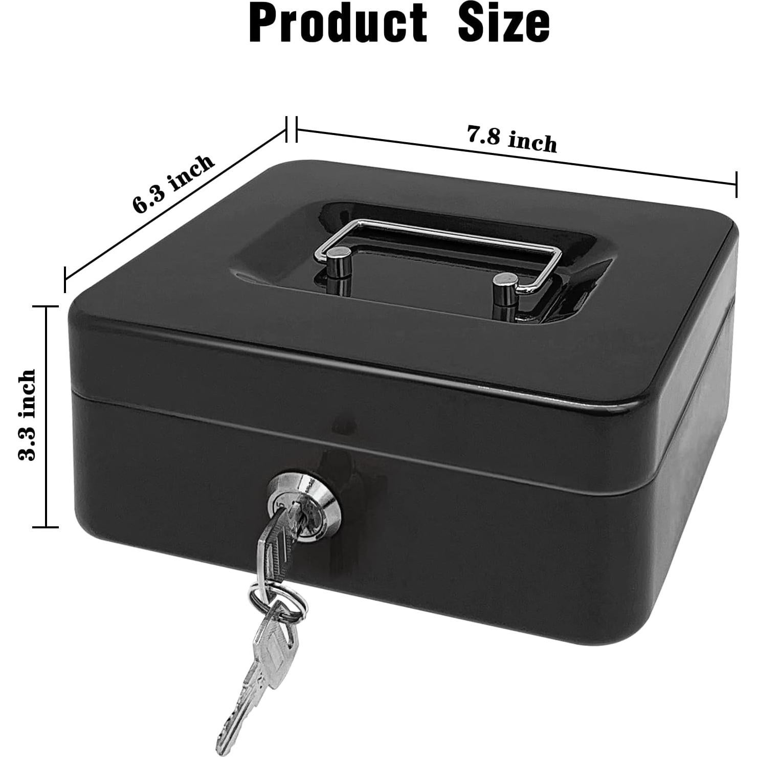 Caja de Dinero de Acero PACOLO con Cerradura de Llave 20 cm