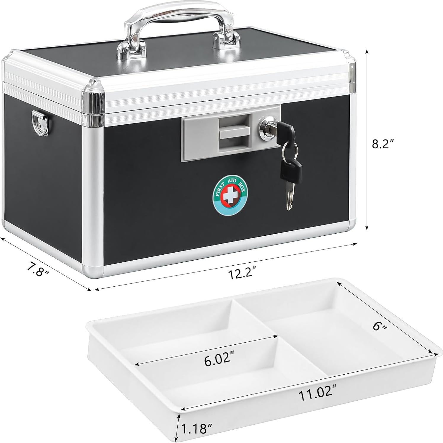 Caja de Seguridad para Medicamentos KYODOLED Negra 30.99x19.81x20.83 cm