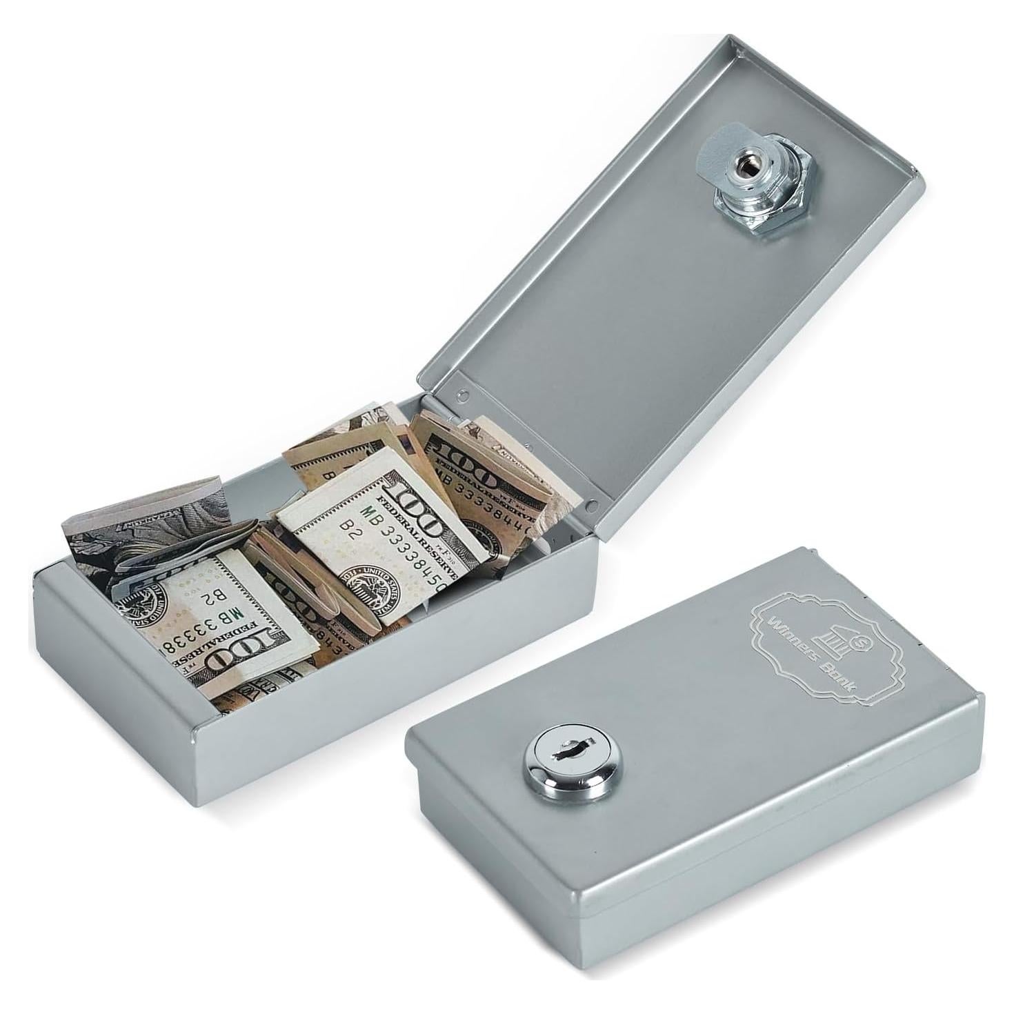 Caja Fuerte Portátil Meudid para Jugadores - Metal Plata