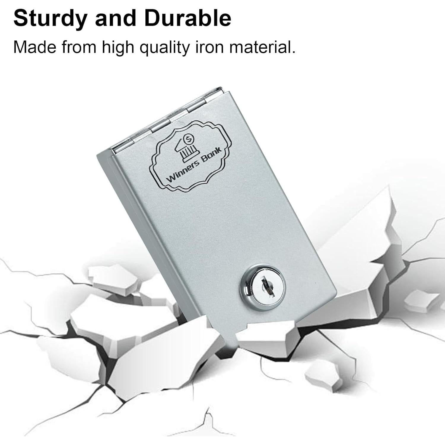 Caja Fuerte Portátil Meudid para Jugadores - Metal Plata