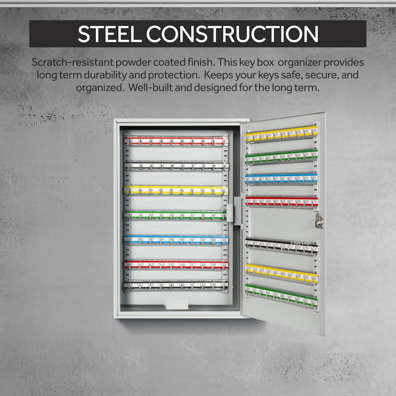Caja de Claves Durabox 200 Posiciones Acero Gris Claro