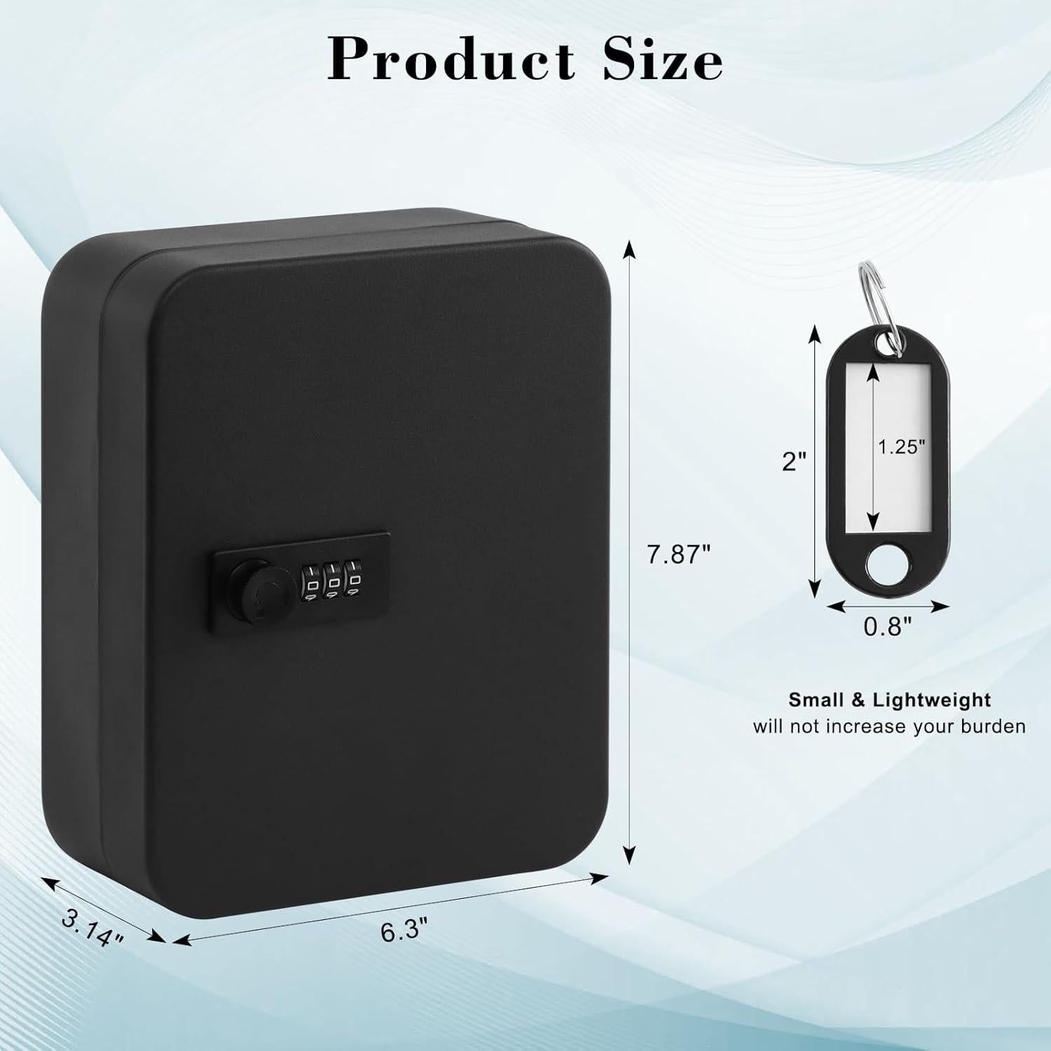 Caja de Almacenamiento de Llaves KYODOLED 20 Llaves Negra