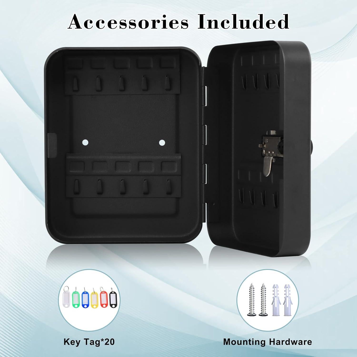 Caja de Almacenamiento de Llaves KYODOLED 20 Llaves Negra