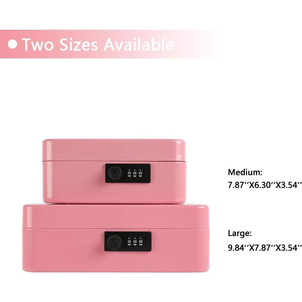 Caja Fuerte Mediana xydled de Acero con Cerradura Combinación Rosa