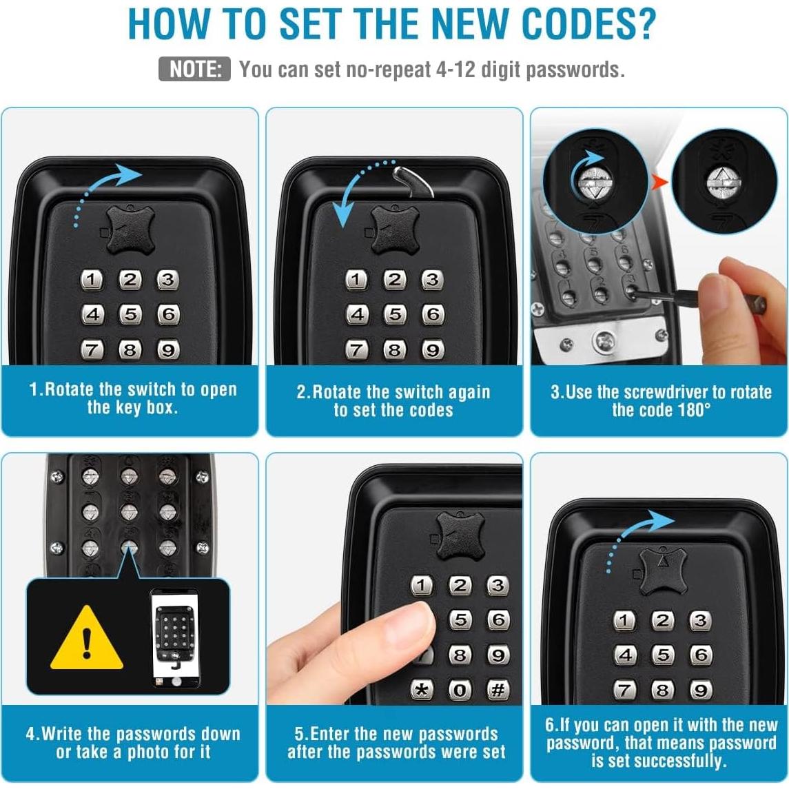 Caja de Llave BKNOOU Montaje en Pared Impermeable 0.6kg