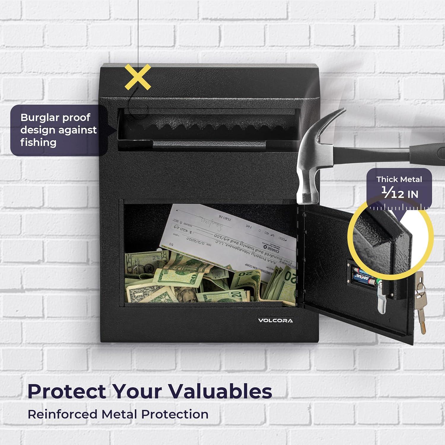 Caja de Depósito Volcora Digital con Cerradura Electrónica 38.1x30.5cm