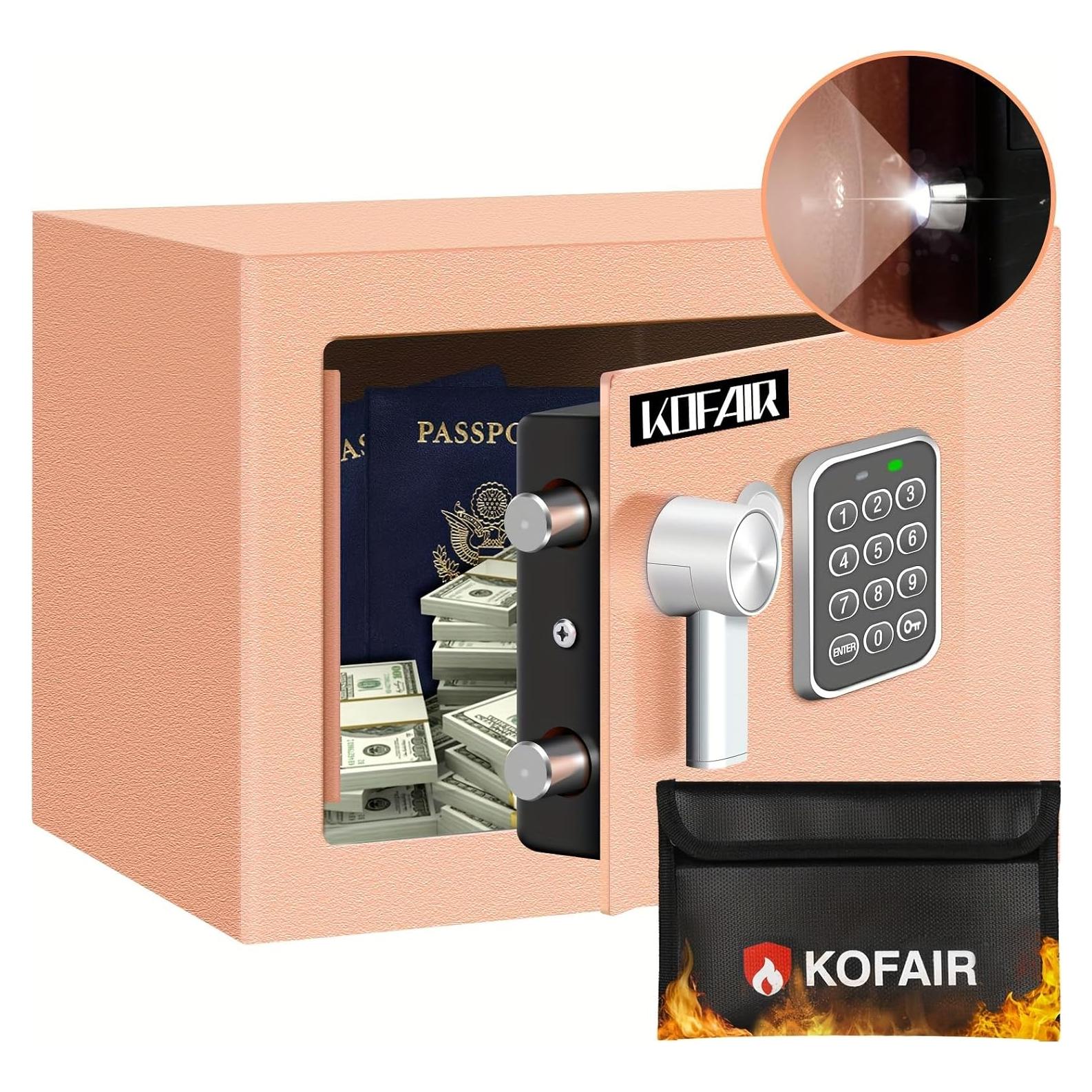 Caja Fuerte Digital KOFAIR 0.23 Pies³ Ignífuga con Luz
