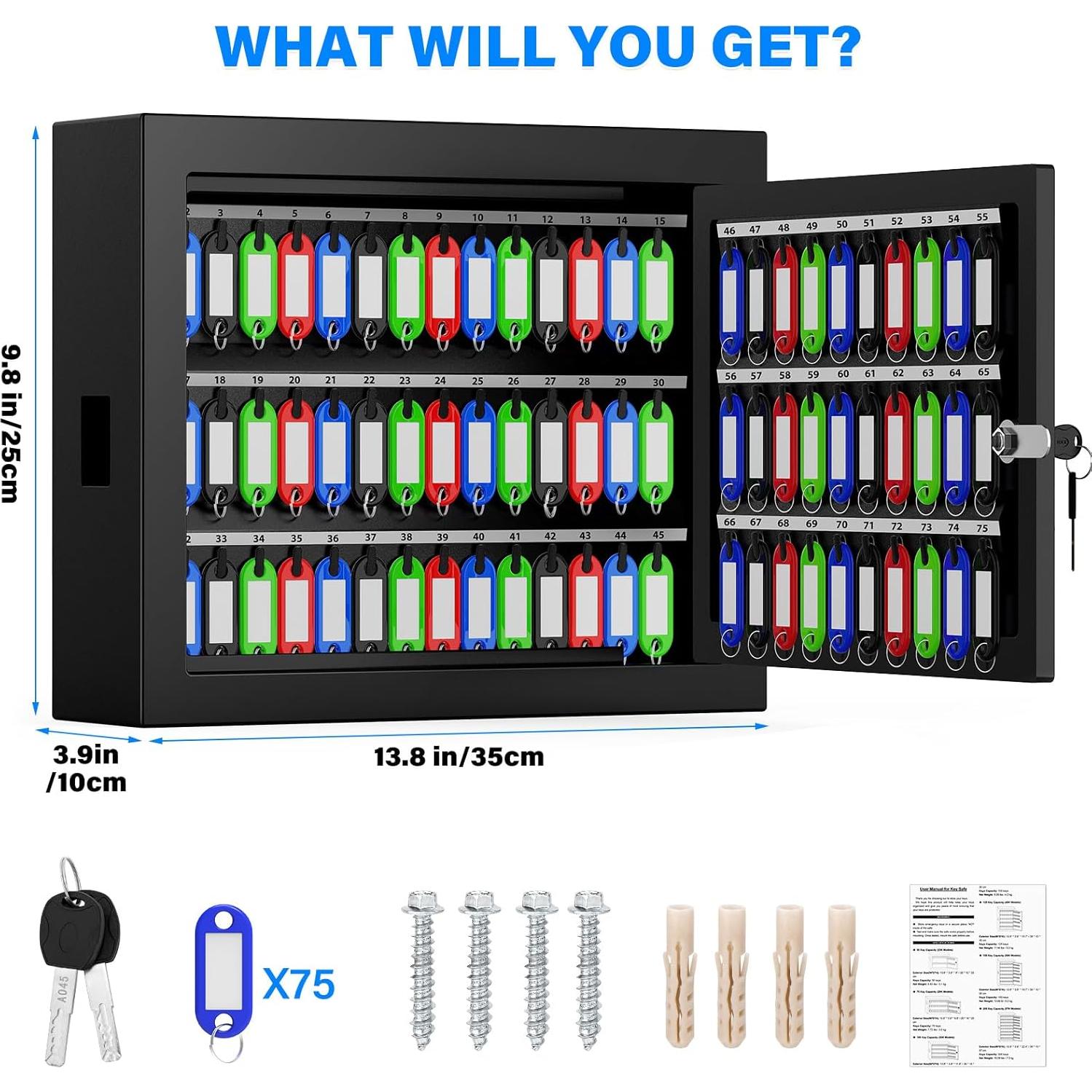 Gabinete de Llaves Oepmoc 75 Posiciones Montado en Pared