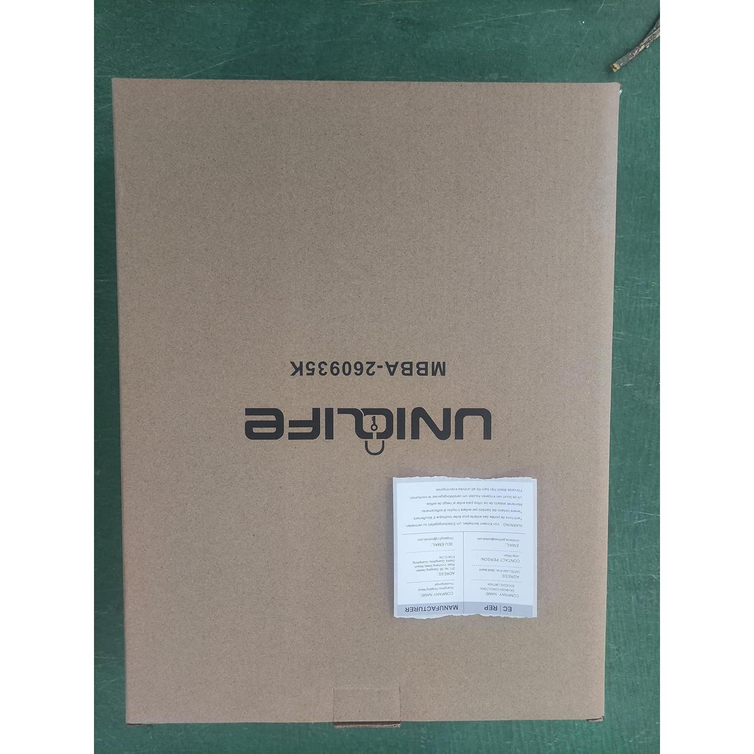 Buzón de Pared Uniclife con Cerradura de Llave - Negro