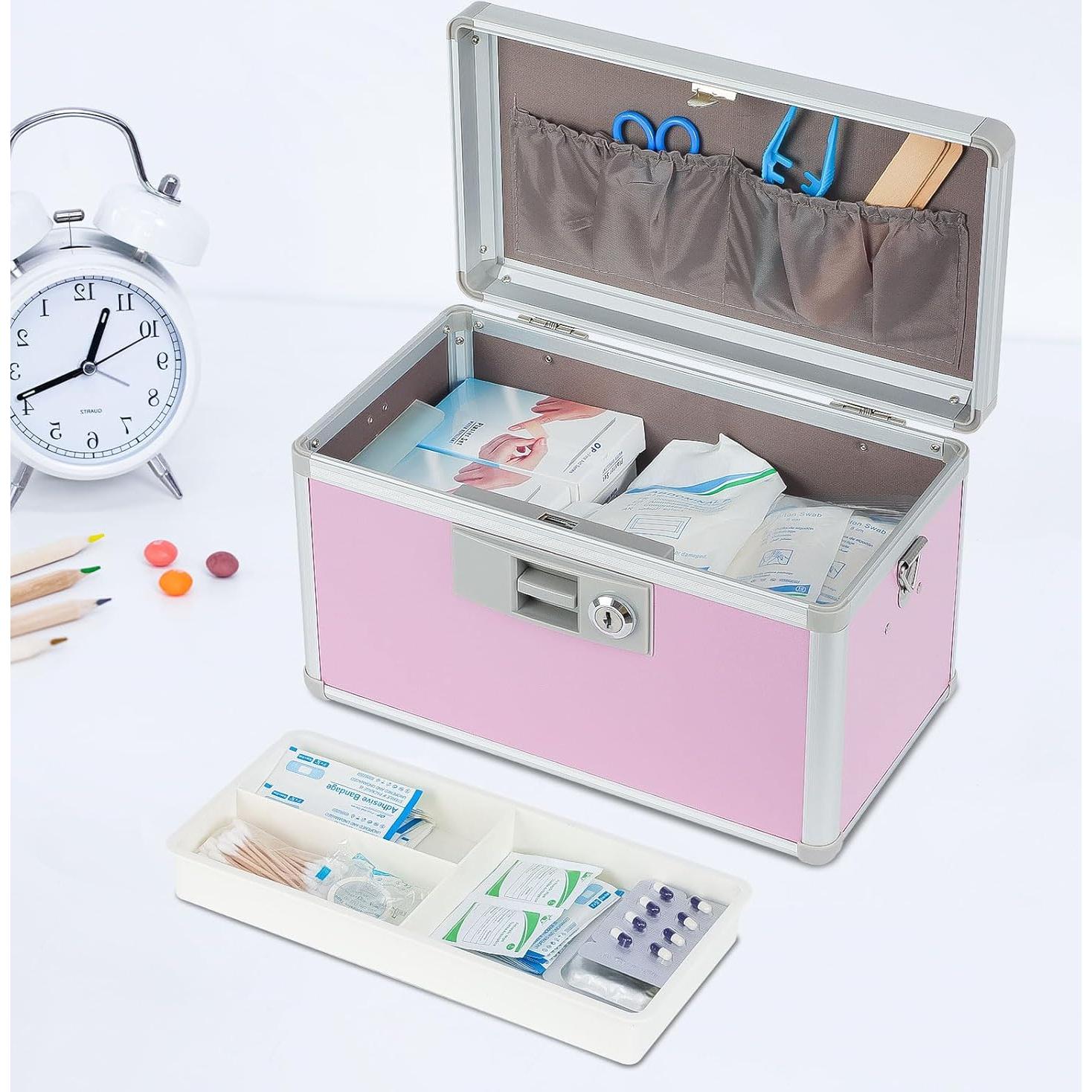 Caja de Seguridad para Medicamentos xyd SB-123 Rosa 31x20x20cm