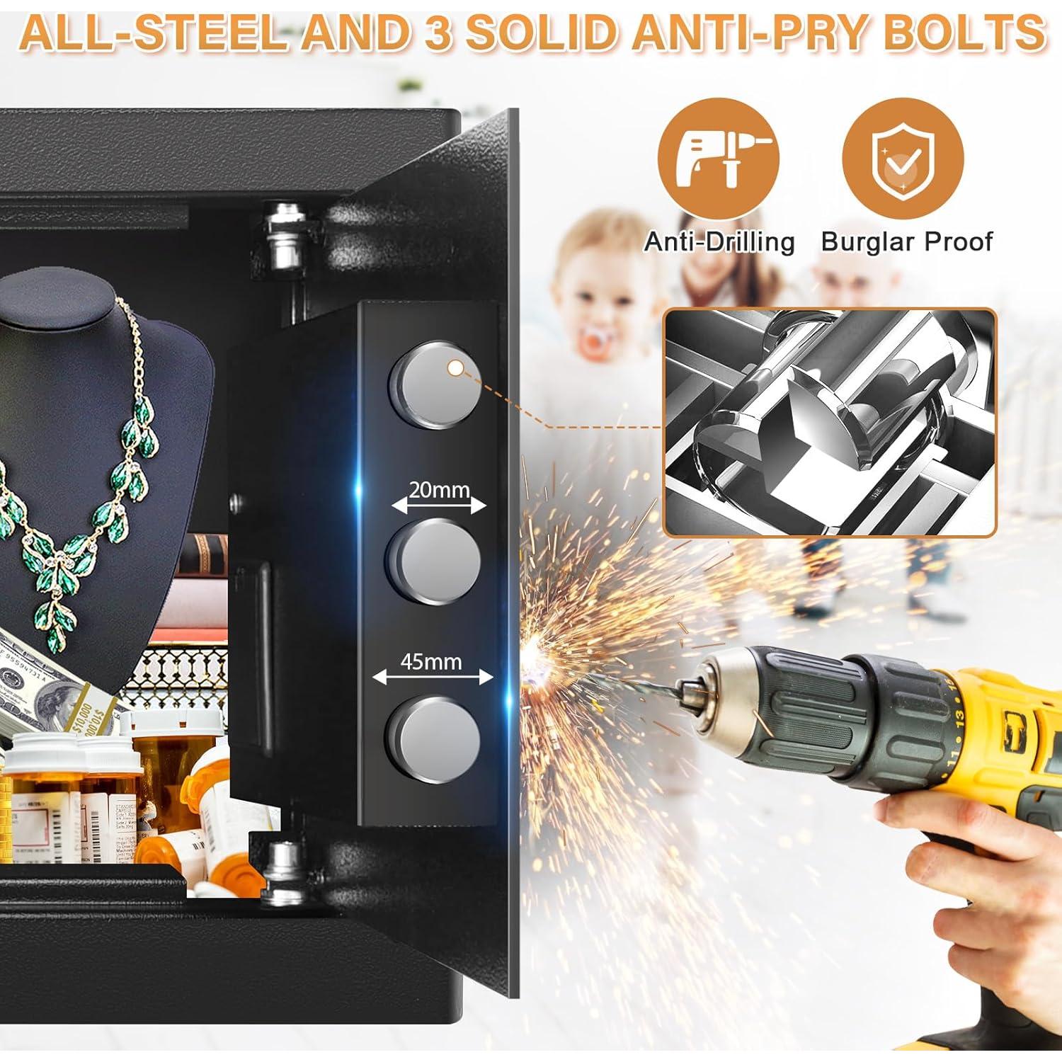 Caja Fuerte Digital Tepafac 25H con Alarma y Estante Removible